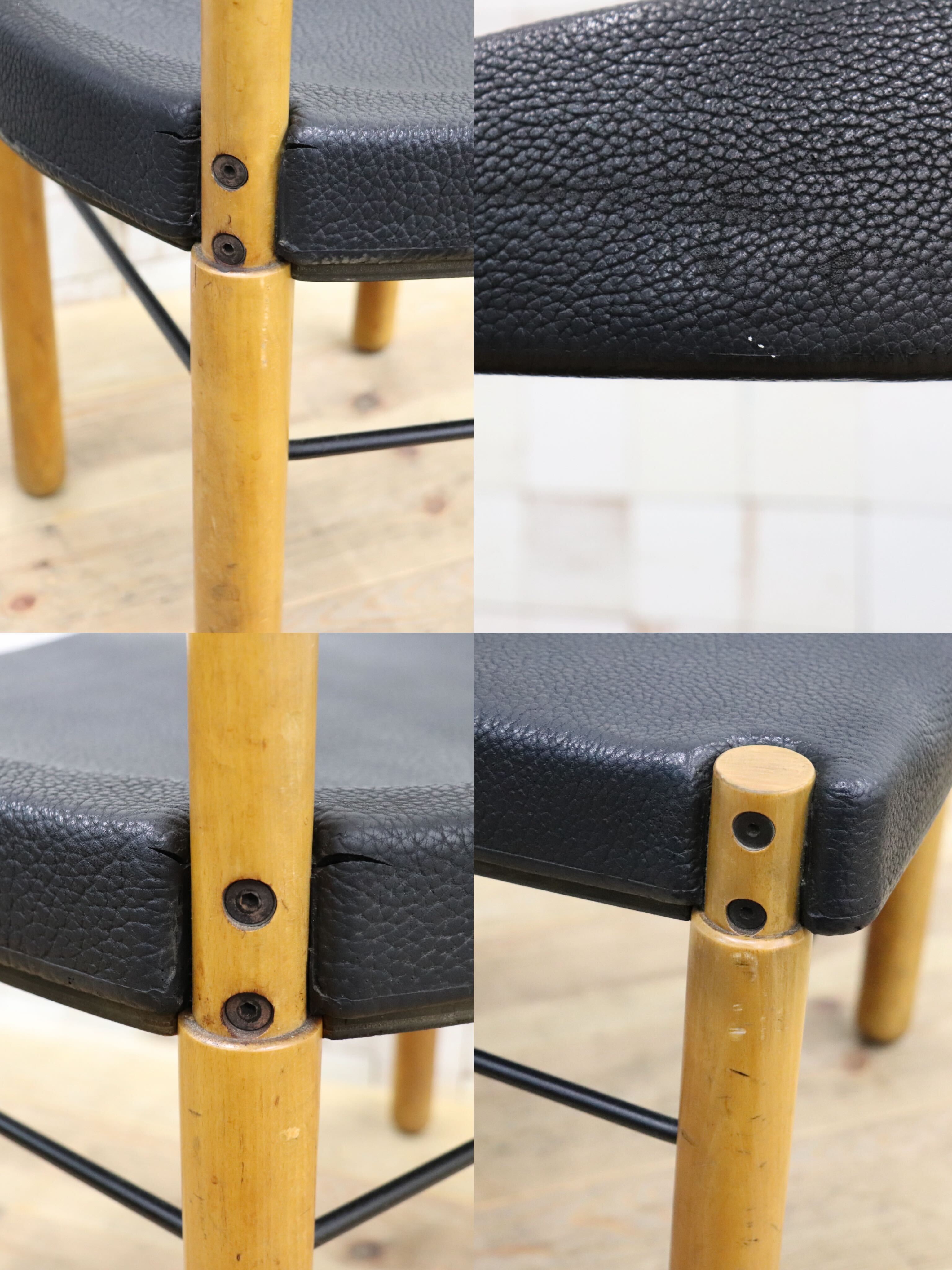 GMIN7D〇Cassina / カッシーナ レオナルドチェア ダイニングチェア Strassle collection社 スイス 椅子 ブラック 北欧スタイル