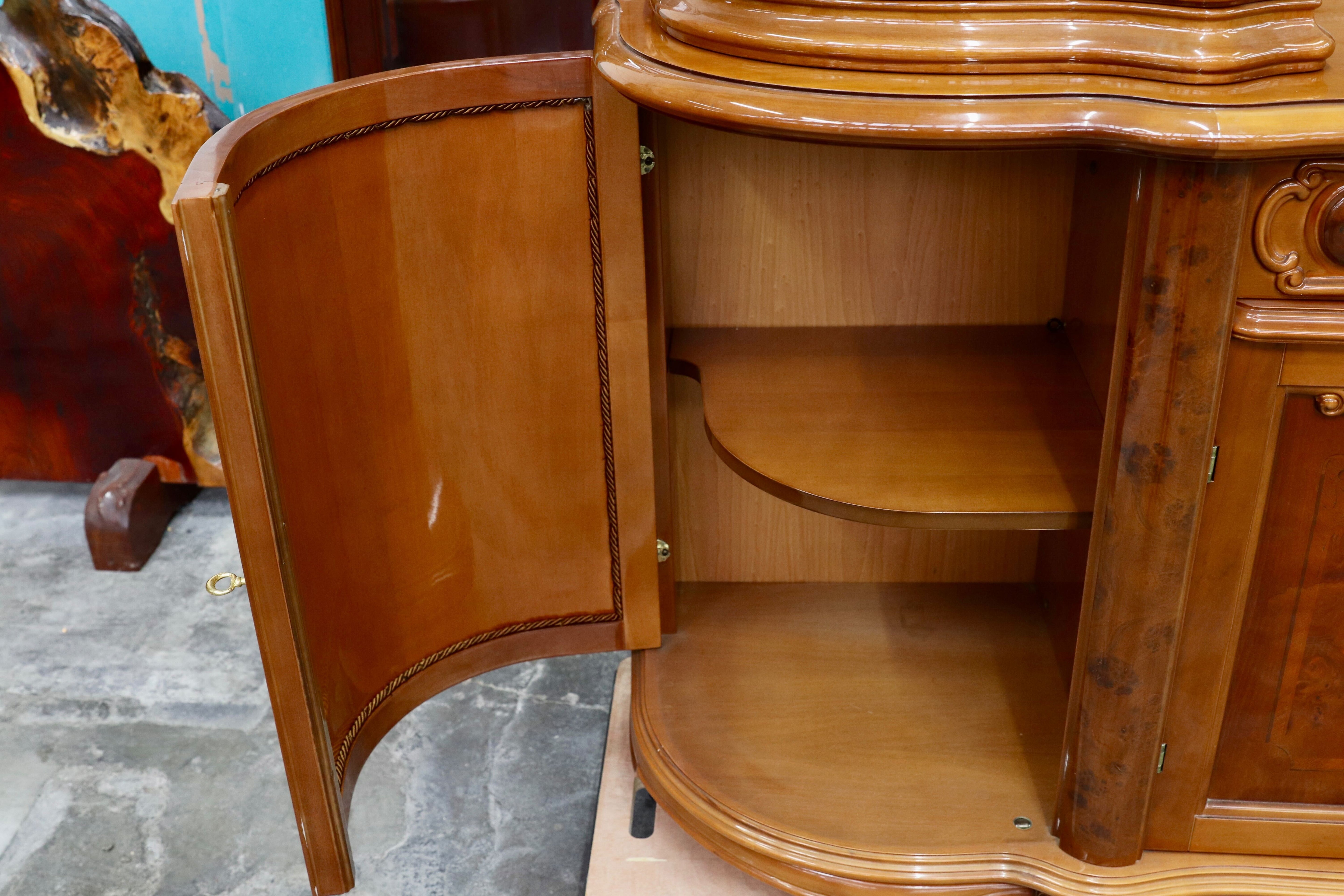 GMIK582○Pistolesi Firenze / ピストレージ イタリア製 リビングボード サイドボード キャビネット 象嵌細工 クラシック 最高級