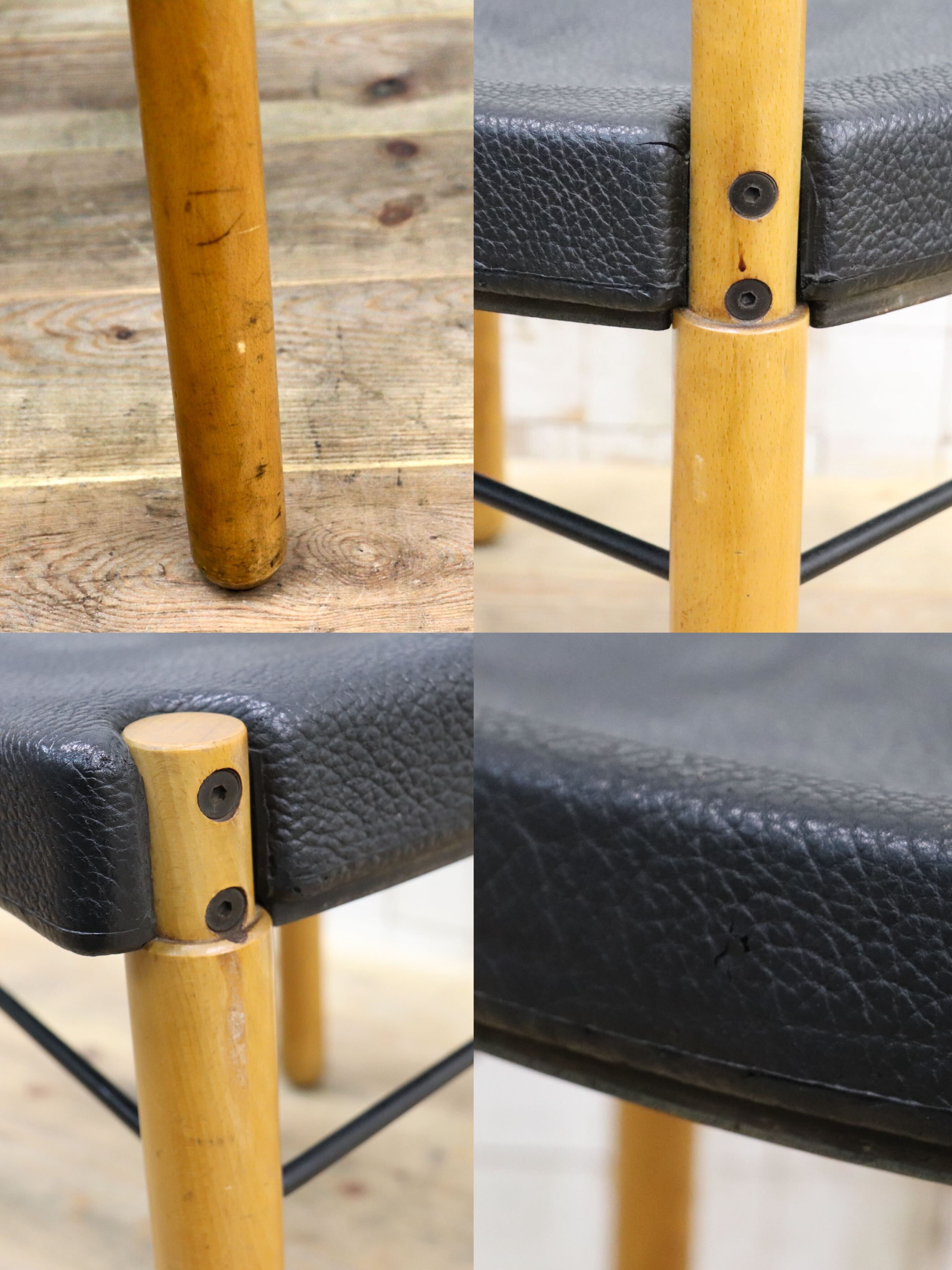 GMIN7E〇Cassina / カッシーナ レオナルドチェア ダイニングチェア Strassle collection社 スイス 椅子 ブラック 北欧スタイル