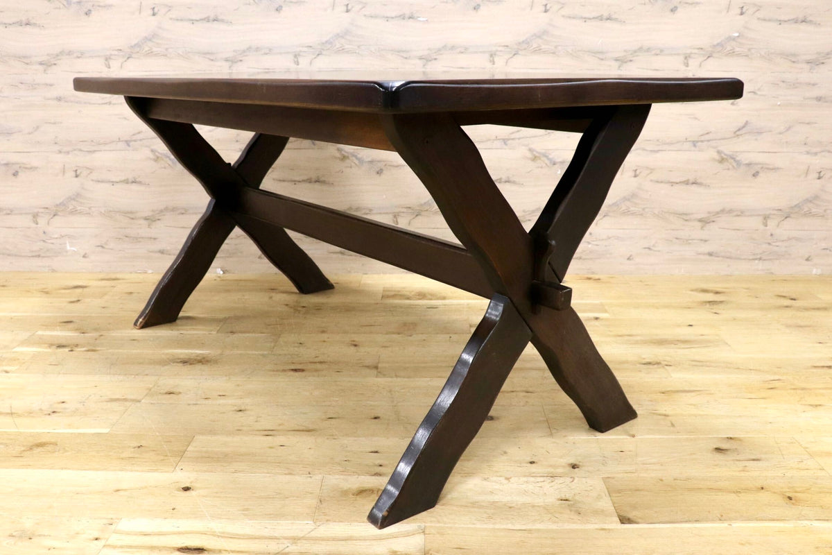 GMJH391◯karimoku / カリモク RUSTIC ルスティック オールドカリモク ダイニングテーブル 食卓テーブル カントリー レトロ 国産家具 稀少