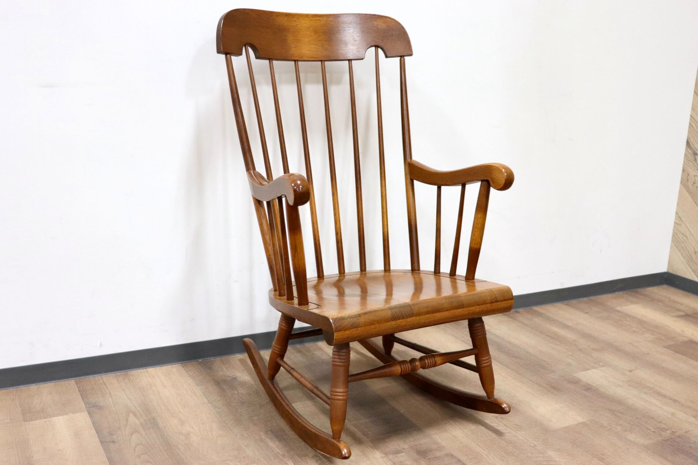 飛騨産業　キツツキマーク　ロッキングチェア 木製 椅子 揺り椅子 アンティーク
