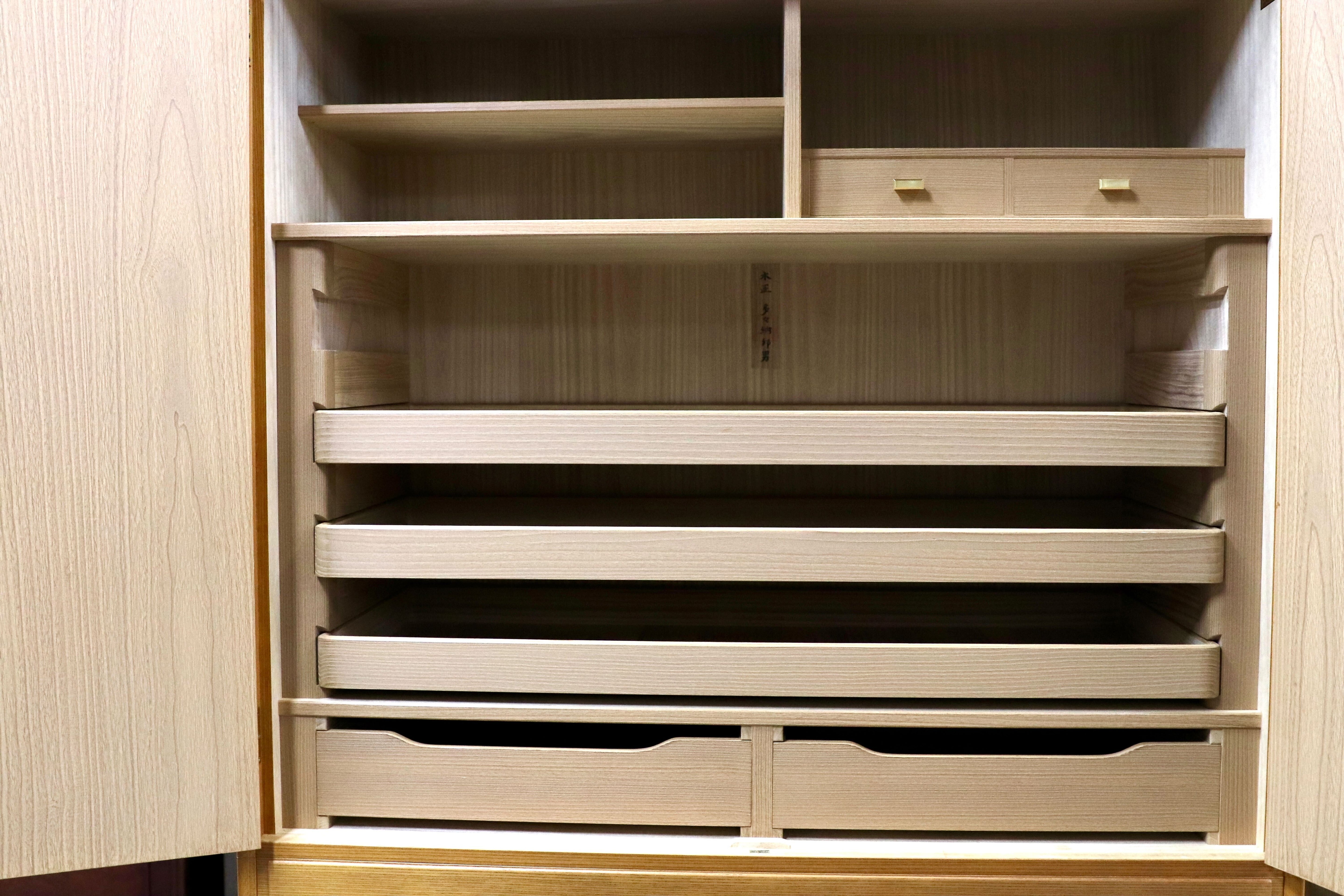 GMIH369A○多々納邦男 府中家具 最高峰 着物箪笥 整理箪笥 洋服箪笥 和家具 和モダン タンス 箪笥 約165万