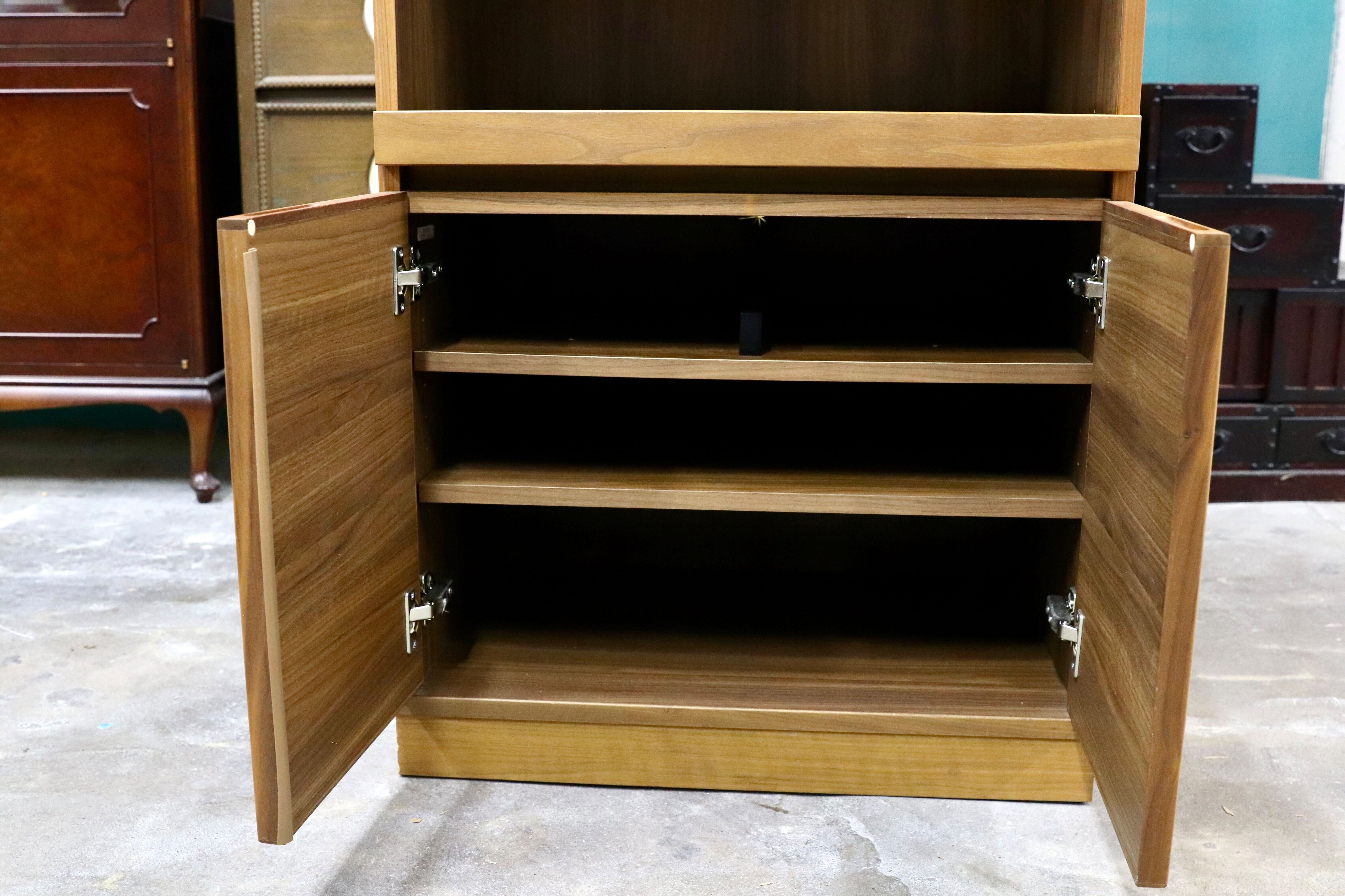 GMIS389○karimoku / カリモク レンジボード カップボード 食器棚 ウォールナット 北欧モダン 国産家具 約16.8万