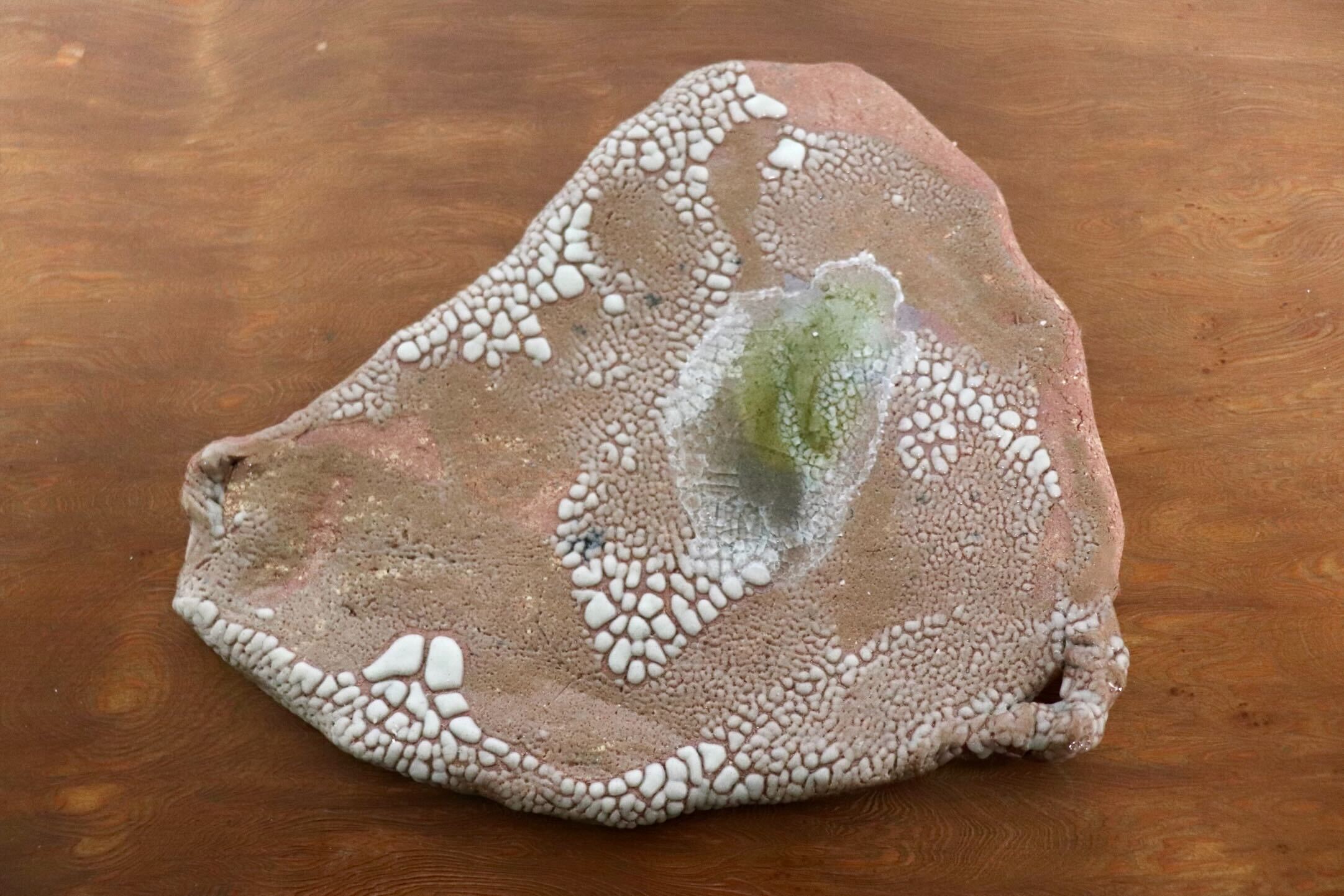 GMJO3◯丹文窯 丹波焼 変形皿 陶器 伝統工芸 丹波篠山 未使用
