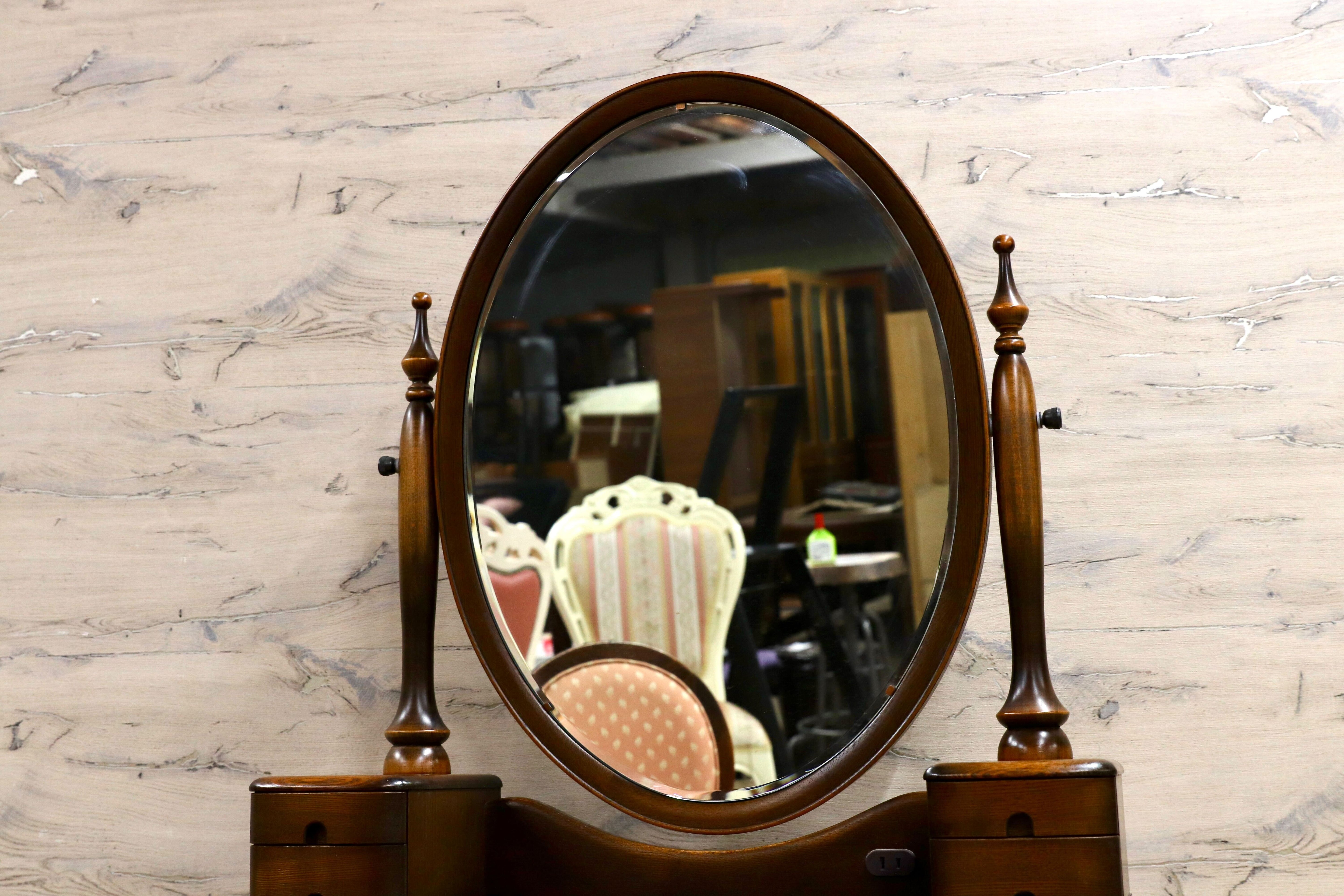 GMIS410○松永工房 カンティーニュ アルバ ドレッサー 鏡台 化粧台 3点セット IDC大塚家具 クラシック エレガント 定価約28万