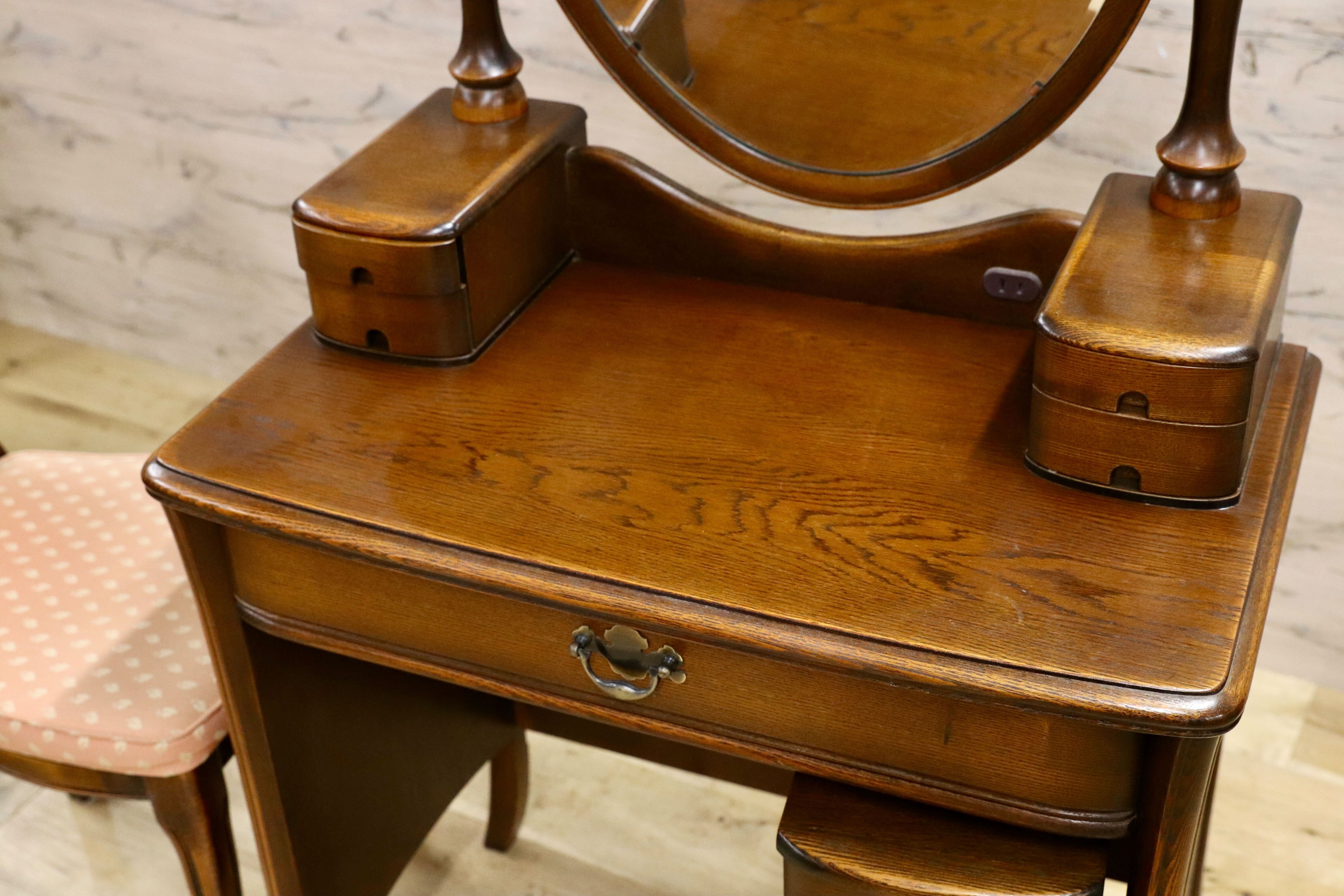 GMIS410○松永工房 カンティーニュ アルバ ドレッサー 鏡台 化粧台 3点セット IDC大塚家具 クラシック エレガント 定価約28万