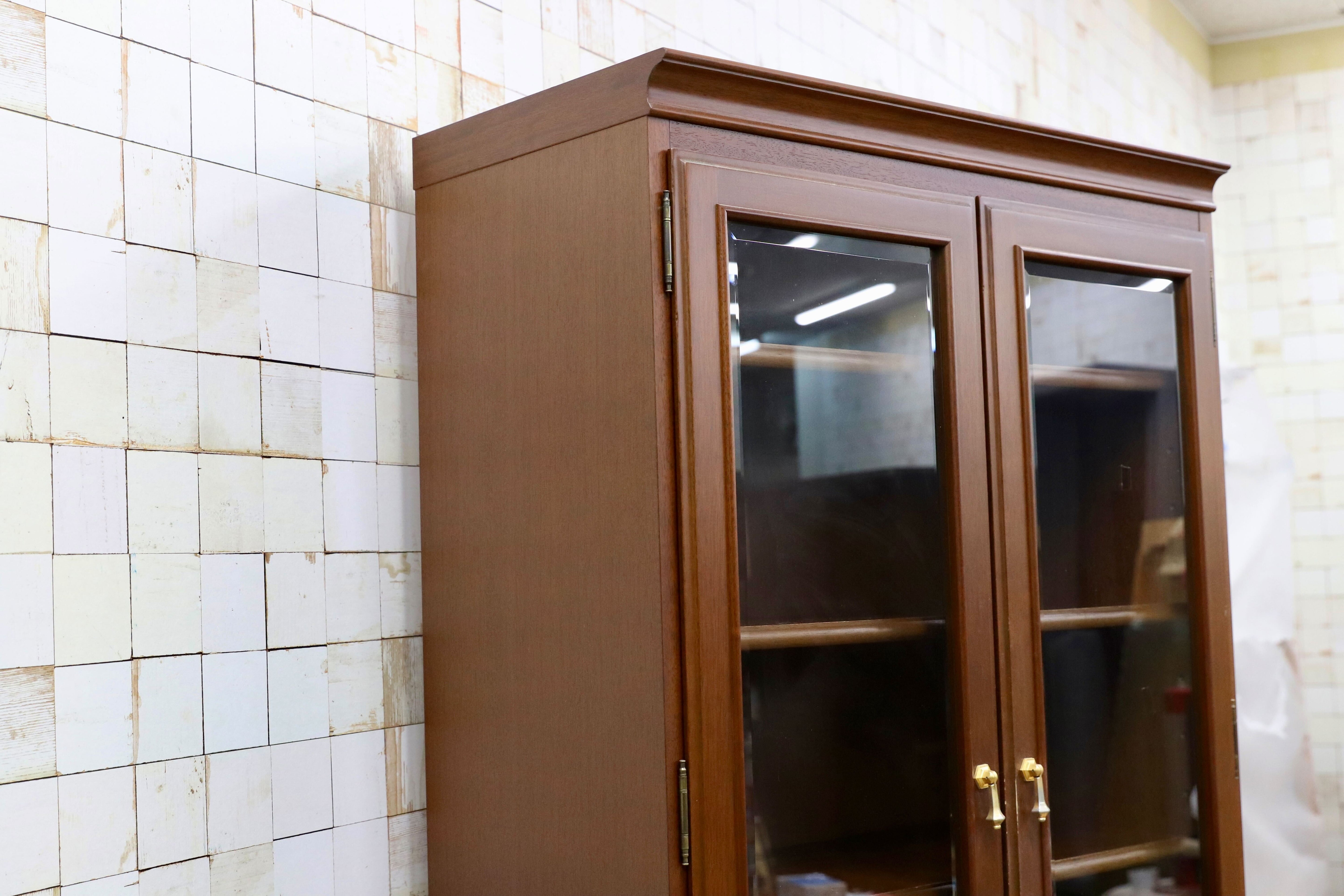 GMIH382○maruni / マルニ 地中海 キャビネット 飾り棚 カップボード 食器棚 アンティーク調 水屋棚