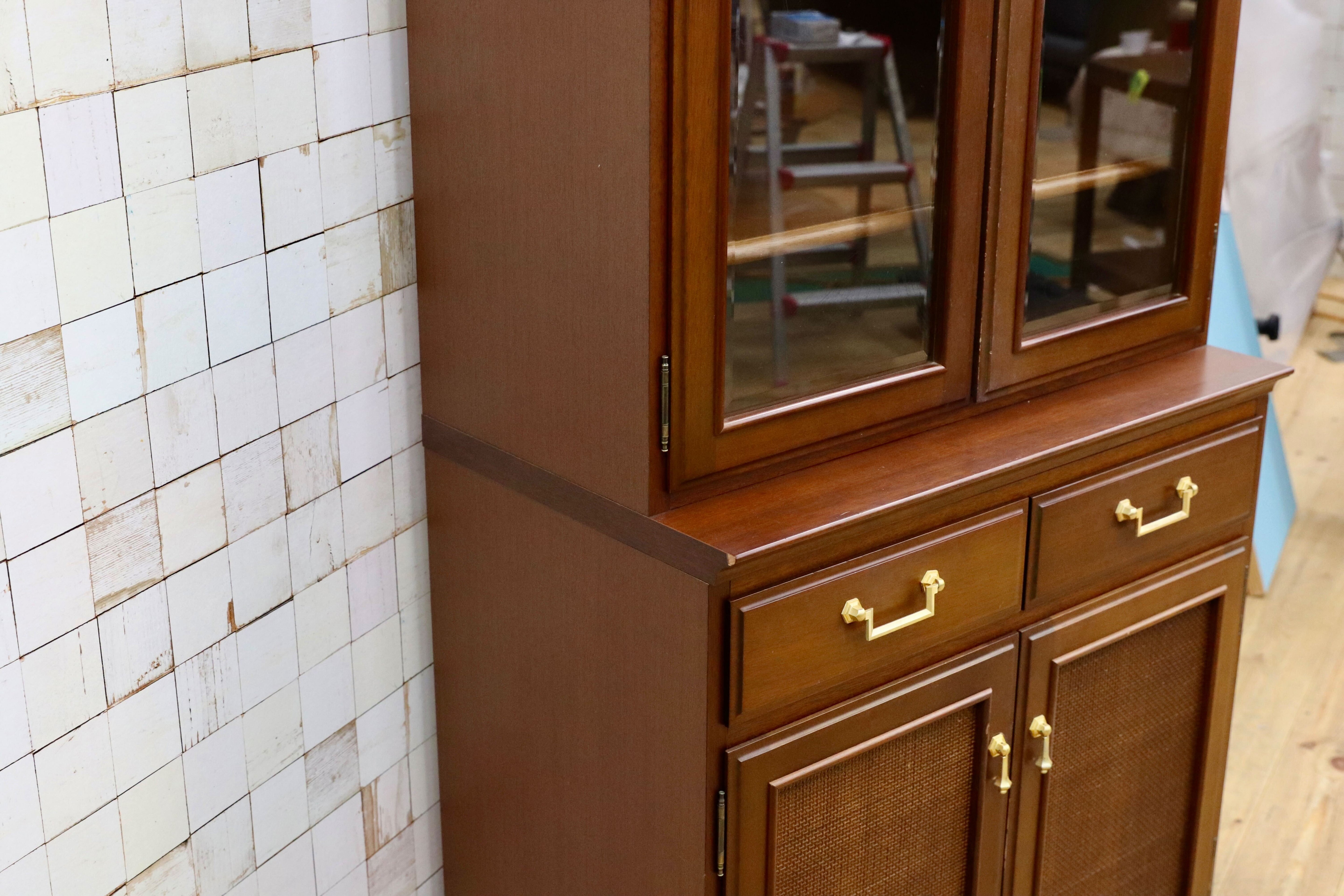 GMIH382○maruni / マルニ 地中海 キャビネット 飾り棚 カップボード 食器棚 アンティーク調 水屋棚