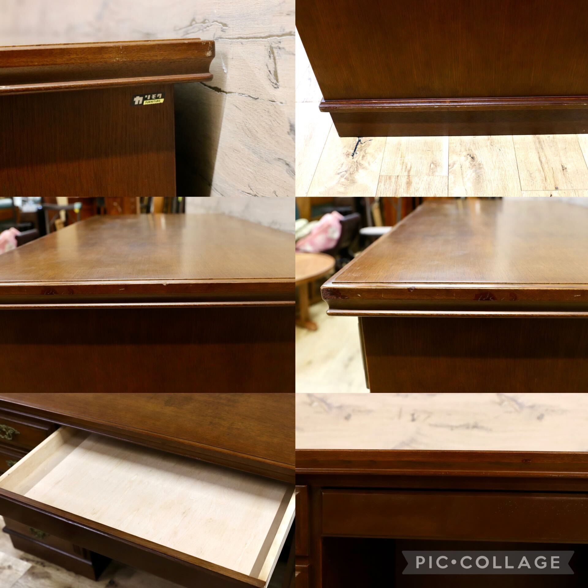 GMIH277B○karimoku / カリモク コロニアル 両袖机 書斎机 勉強机 学習デスク クラシック カントリー ヴィンテージ 国産家具 レトロ