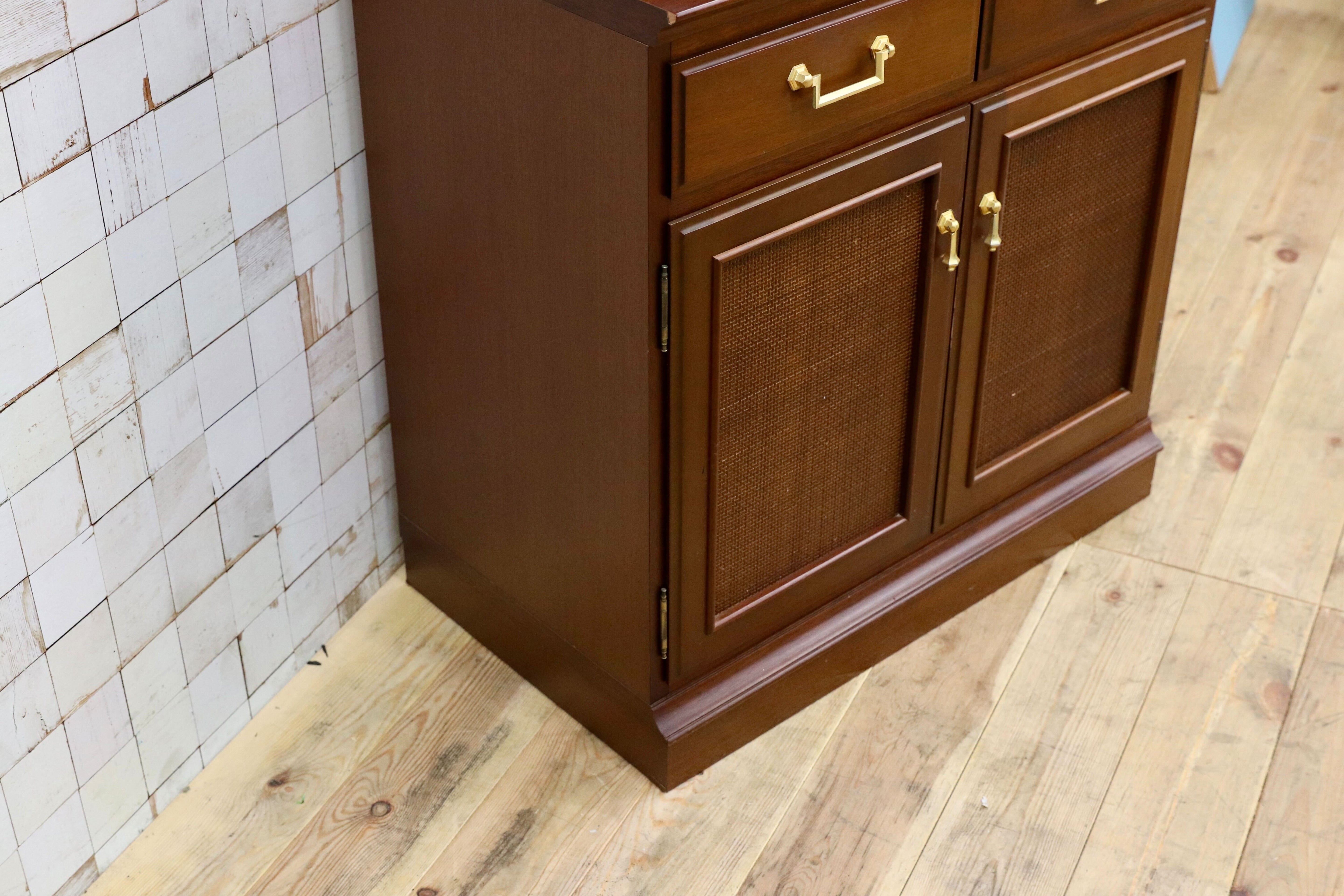 GMIH382○maruni / マルニ 地中海 キャビネット 飾り棚 カップボード 食器棚 アンティーク調 水屋棚