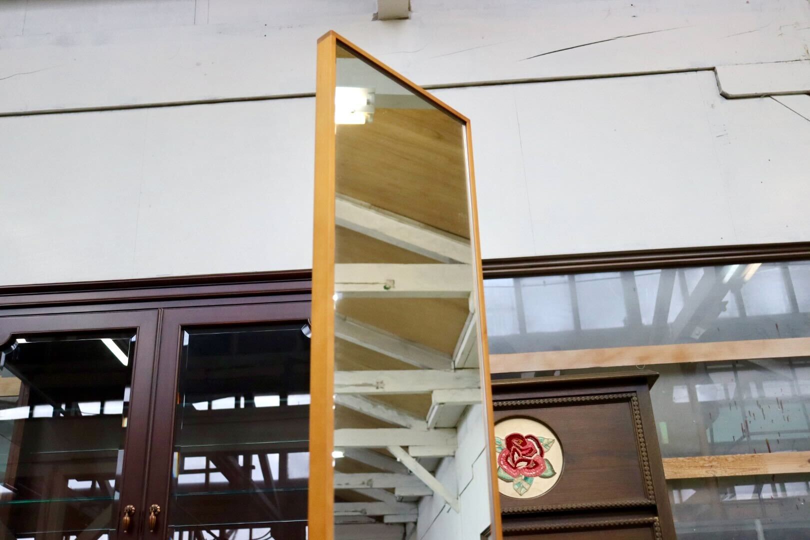 GMIK933○ACTUS / アクタス ドレッサー 鏡台 姿見 化粧台 全身鏡 チェスト チェリー材 北欧スタイル スタイリッシュ モダン