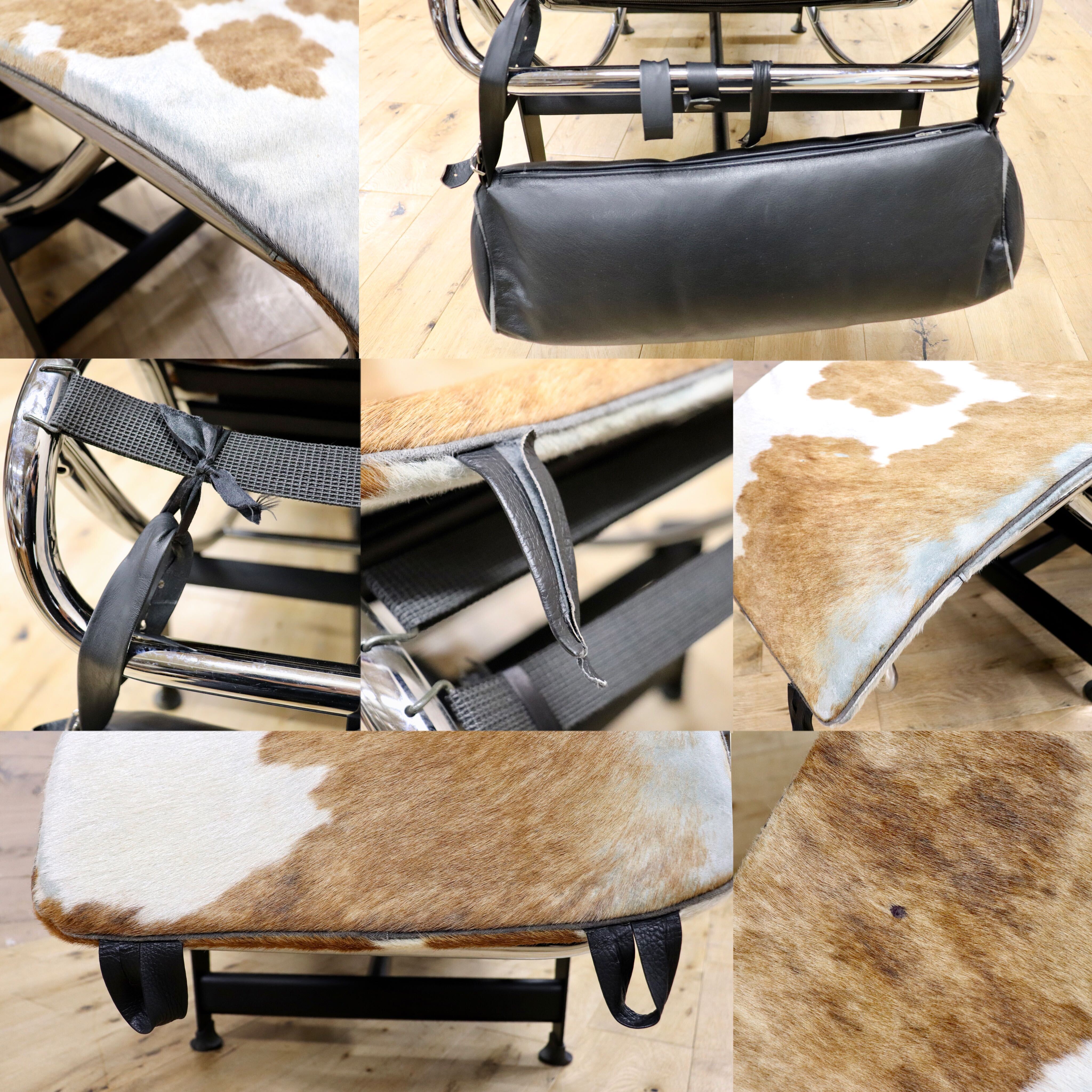 GMHK838○ル・コルビュジエ LC4 シェーズロング ハラコ ヴィンテージ デザイナーズ 椅子 チェア モダン 家具 約30万 リプロダクト