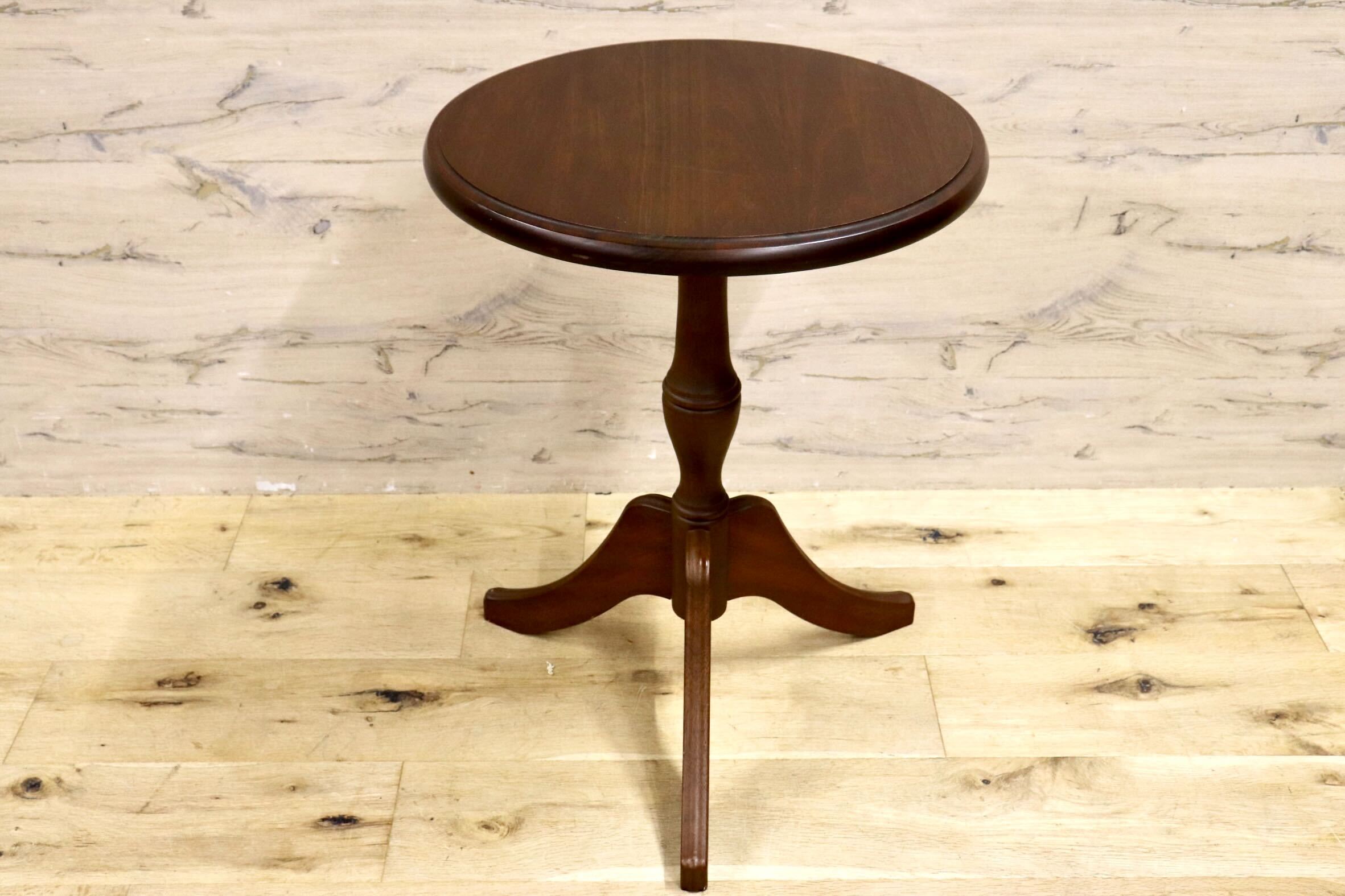 GMIH176○maruni / マルニ 地中海 ワインテーブル サイドテーブル コーヒーテーブル ビーチ材 ヨーロピアン クラシック 定価約4.9万