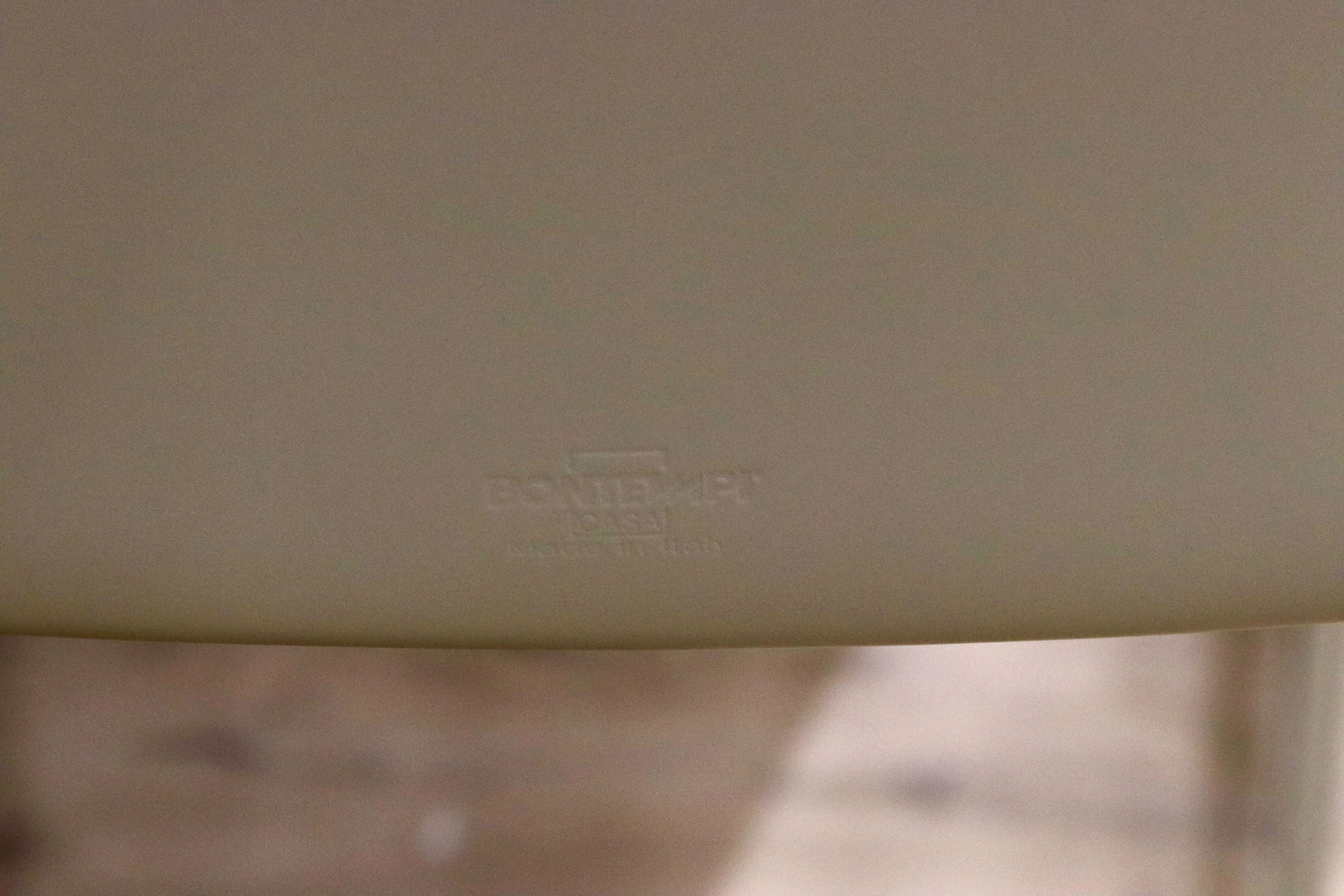 GMHN378B○BONTEMPI / ボンテンピ Linda リンダ ダイニングチェア 椅子 レザー グレー イタリア製 定価55万 モデルルーム展示品