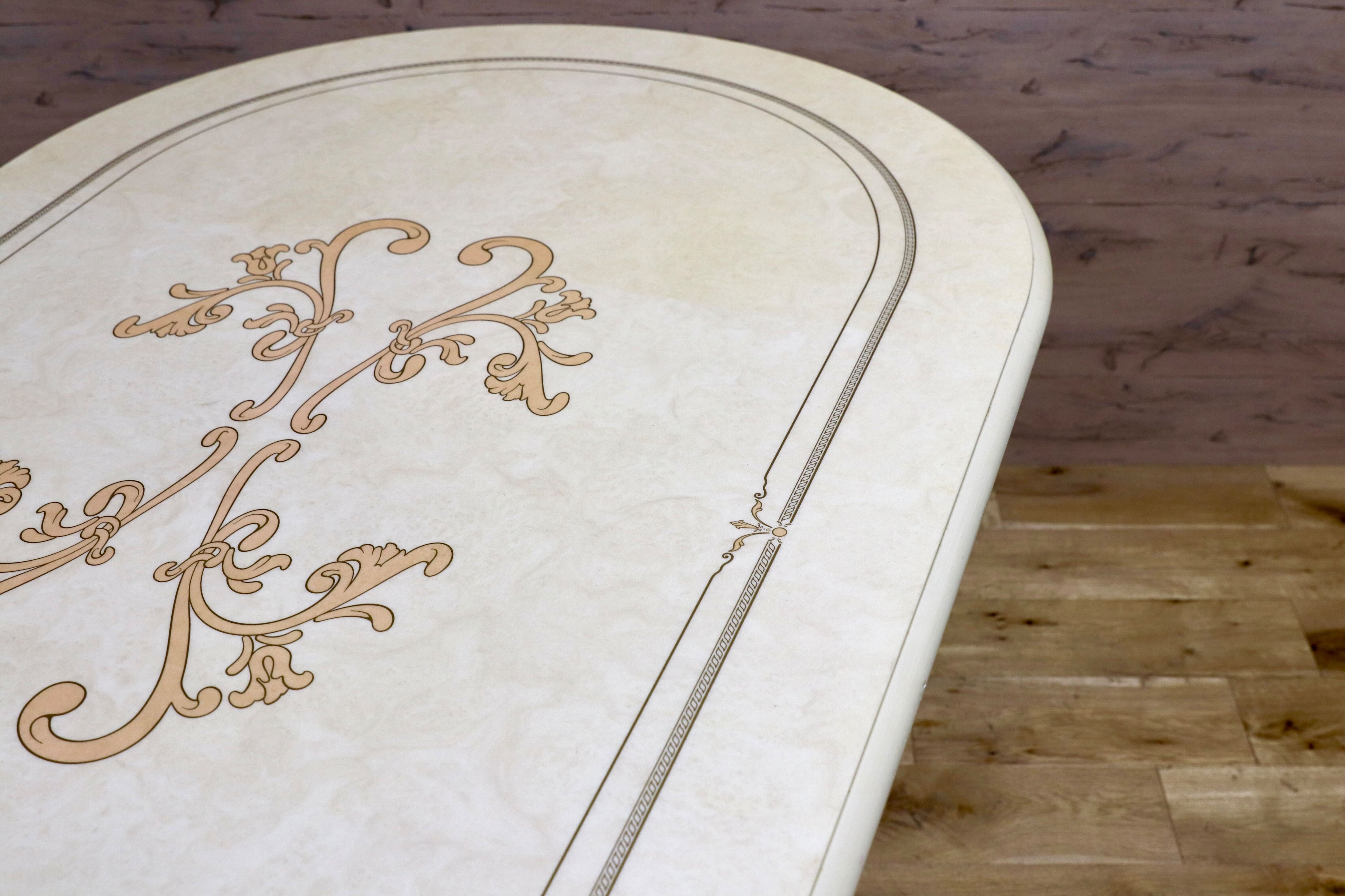 GMIS432○Saltarelli MOBILI / サルタレッリモビリ フローレンス ダイニングテーブル 食卓テーブル ロココ調 クラシック 約28万