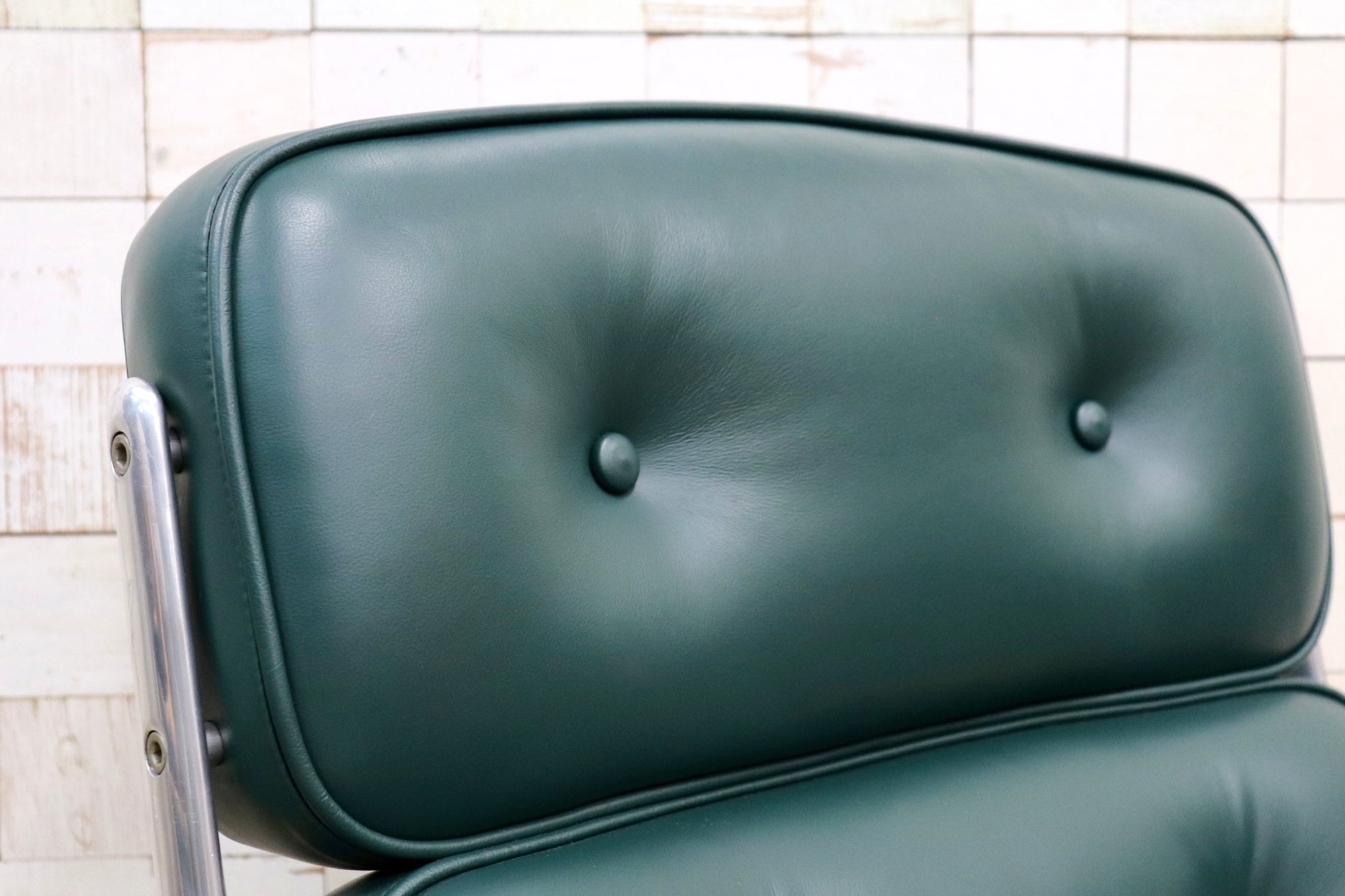 GMJO87E○Herman Miller / ハーマンミラー イームズ エグゼクティブチェア タイムライフチェア 本革 グリーン チャールズ＆レイ 定価約95万