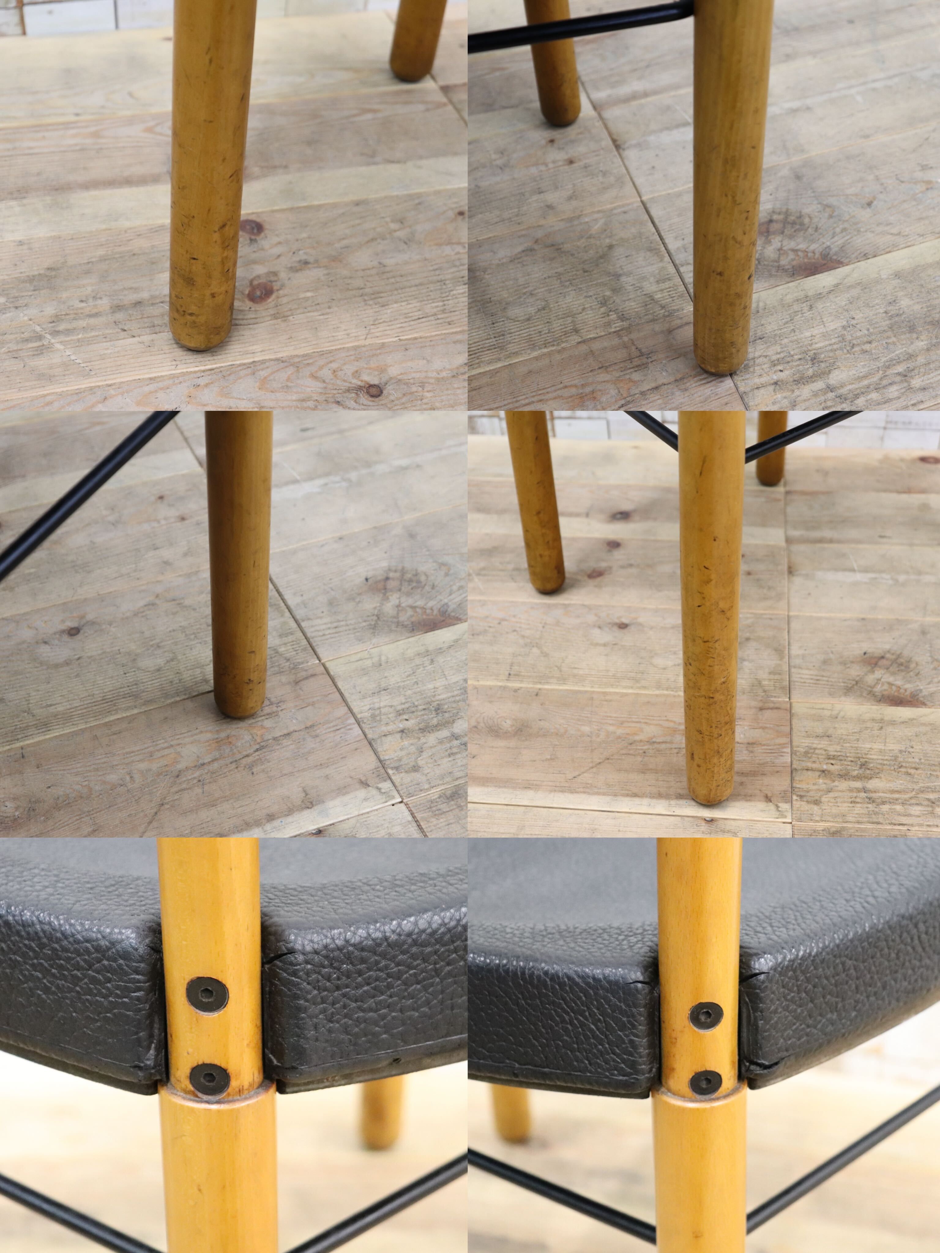 GMIN7H〇Cassina / カッシーナ レオナルドチェア ダイニングチェア Strassle collection社 スイス 椅子 ブラック 北欧スタイル