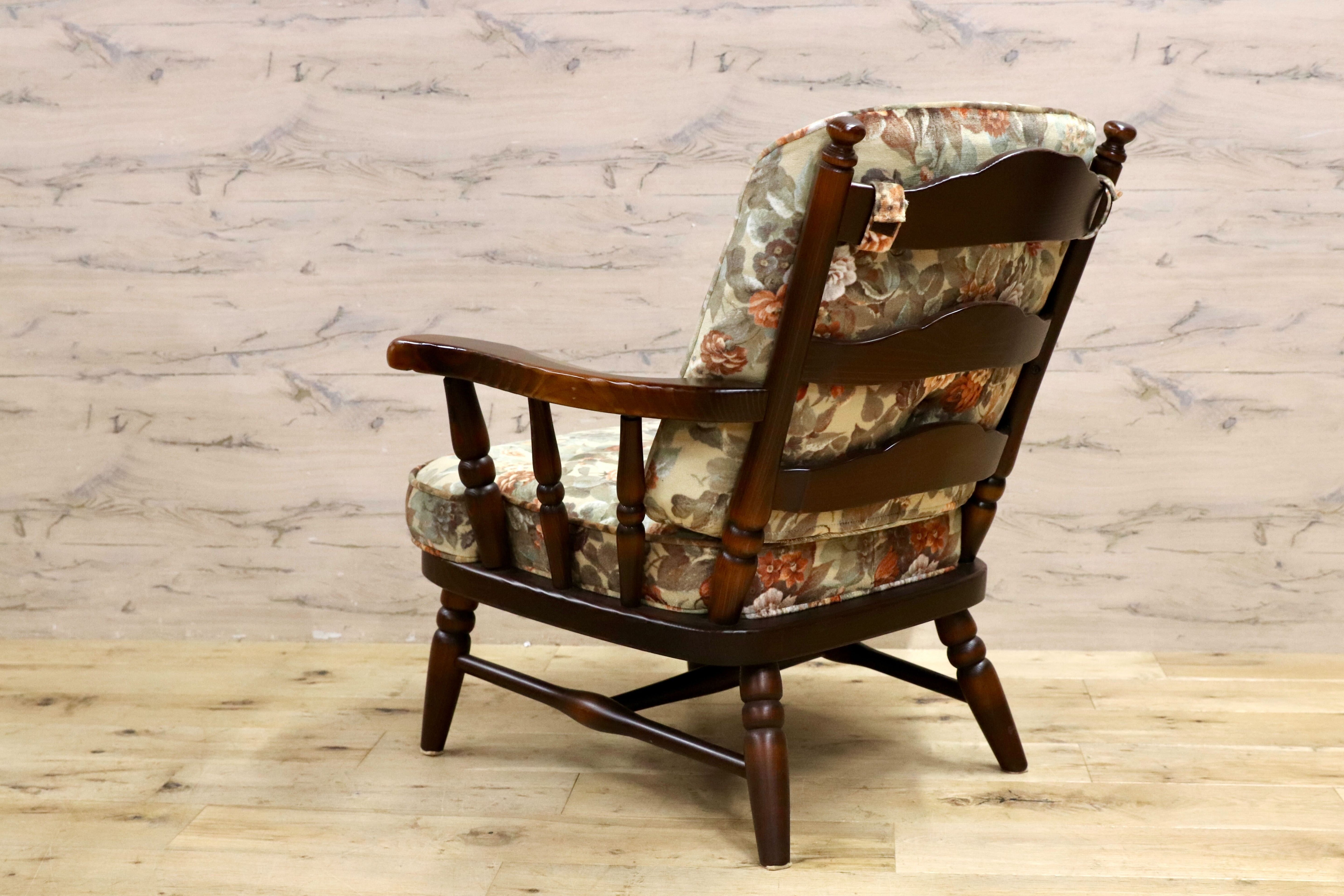 GMIS414B○飛騨産業 / HIDA キツツキ フロンティア アームチェア 椅子 1人掛けソファ ラウンジチェア 廃番 オールド カントリー 稀少