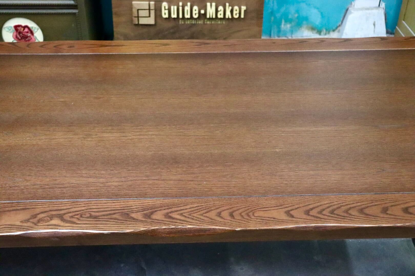GMIH494A○工房家具 和モダン ダイニングテーブル 食卓テーブル 作業台 タモ材 和家具 店舗什器 ローテーブル リビングテーブル 美品