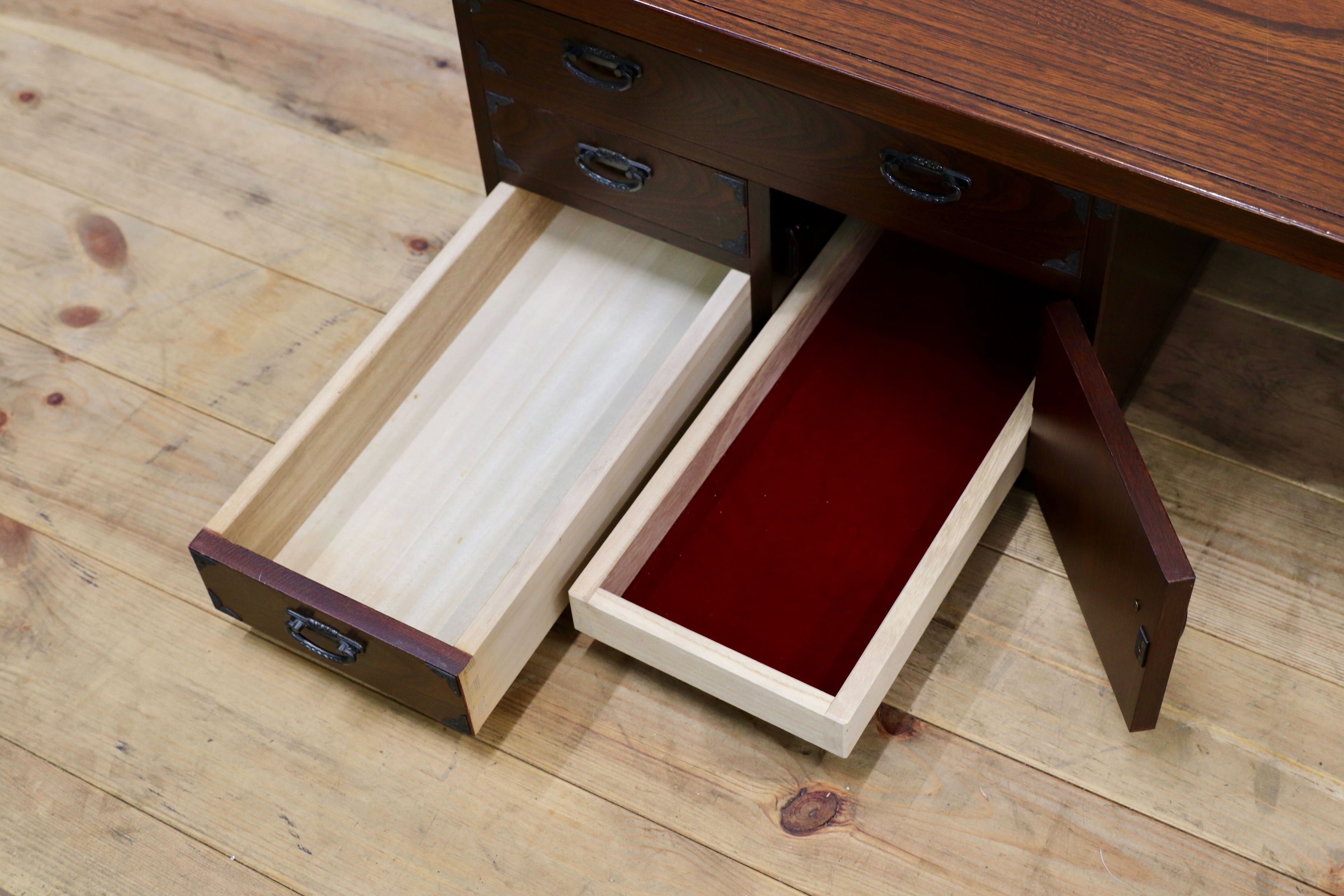 GMIS295○文机 和家具 レトロ 和モダン 座敷 和室 ローテーブル デスク アンティーク 座卓