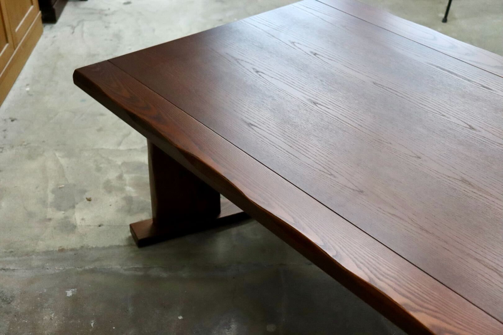 GMIH494B○工房家具 和モダン ダイニングテーブル 食卓テーブル 作業台 タモ材 和家具 店舗什器 ローテーブル リビングテーブル 美品