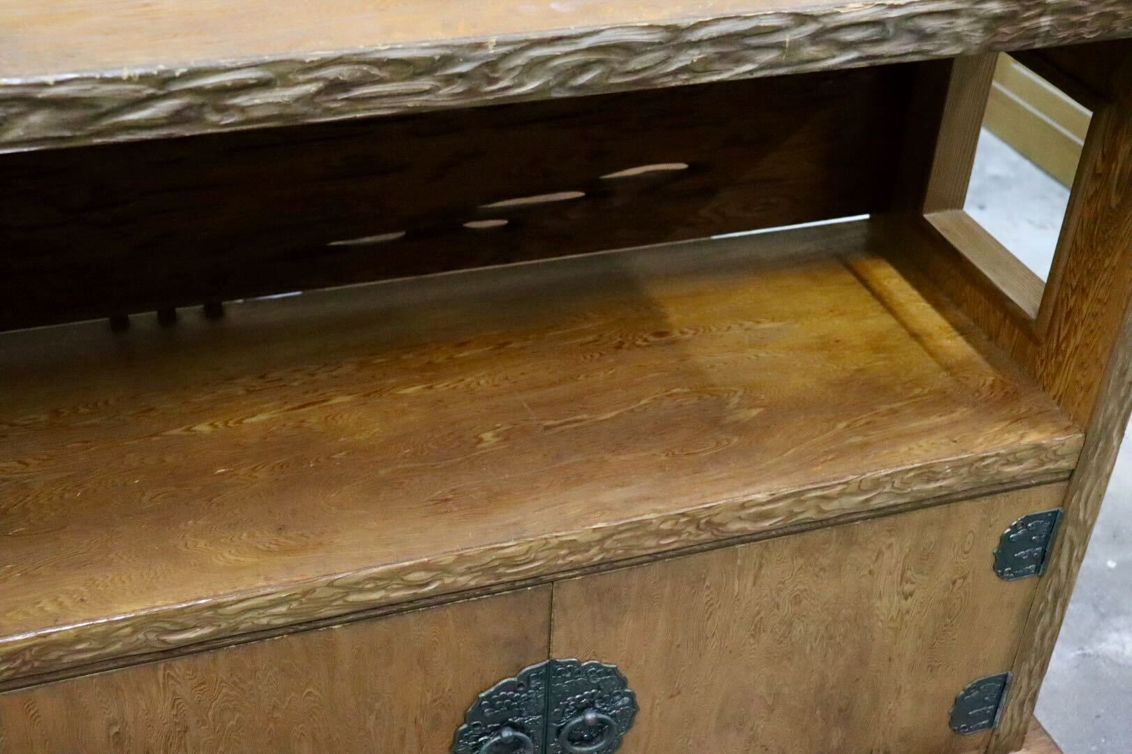 GMIH496A○世界遺産屋久杉 サイドボード 茶棚 茶箪笥 飾り棚 和家具 和室 座敷 古民家 和モダン キャビネット レトロ