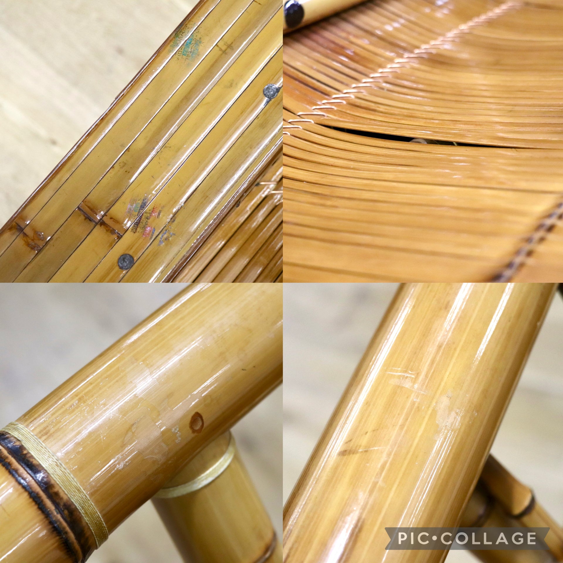 GMJK318C○梅里竹芸 健康長椅子 2人掛けソファ ラブソファ 真竹 伝統工芸 ベンチ 和モダン 最高級 竹家具 キャスター 定価約35万円