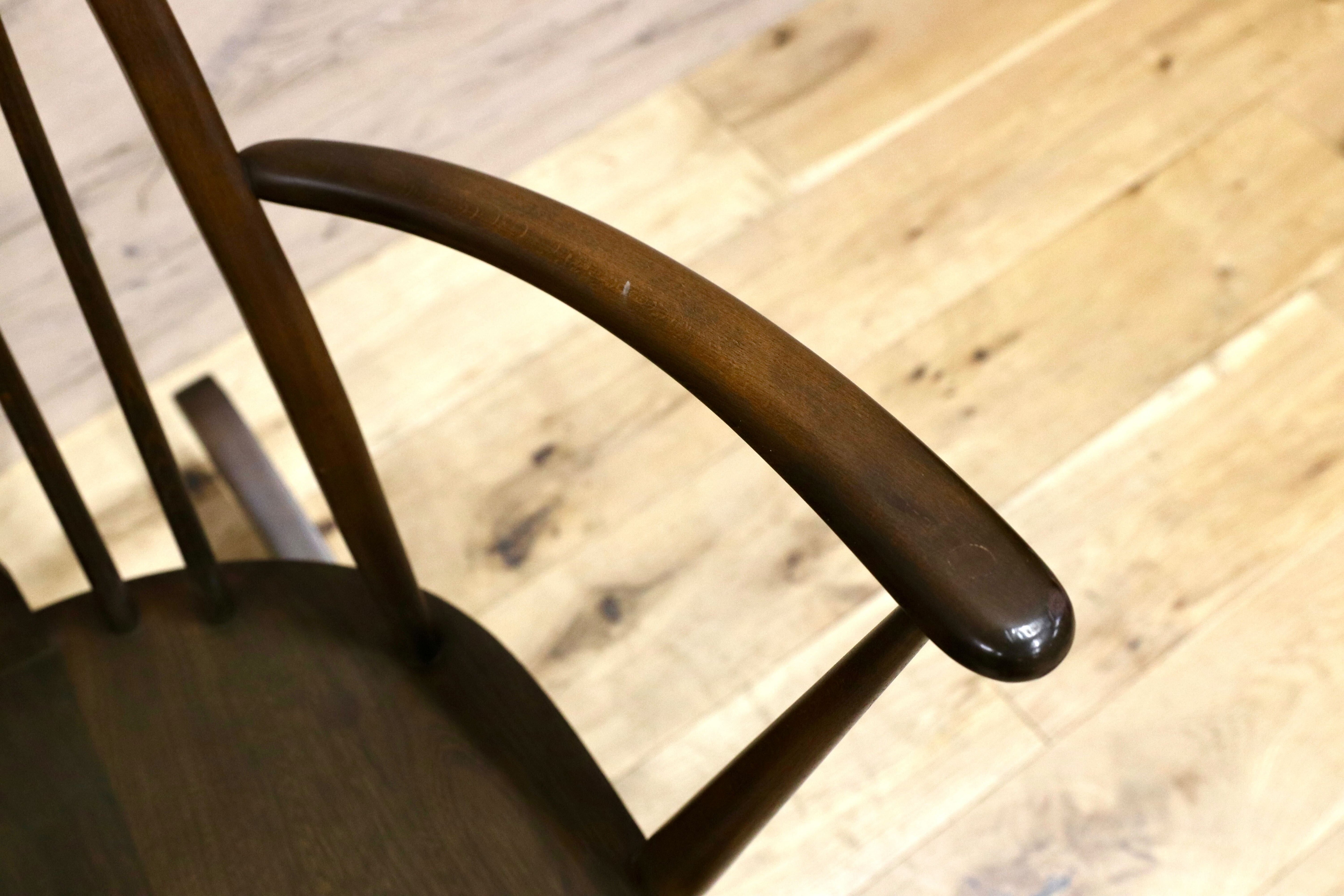 GMIK783○ERCOL / アーコール スワン クエーカー ロッキングチェア 揺り椅子 イギリス アンティーク 高島屋限定50脚 No.3 稀少