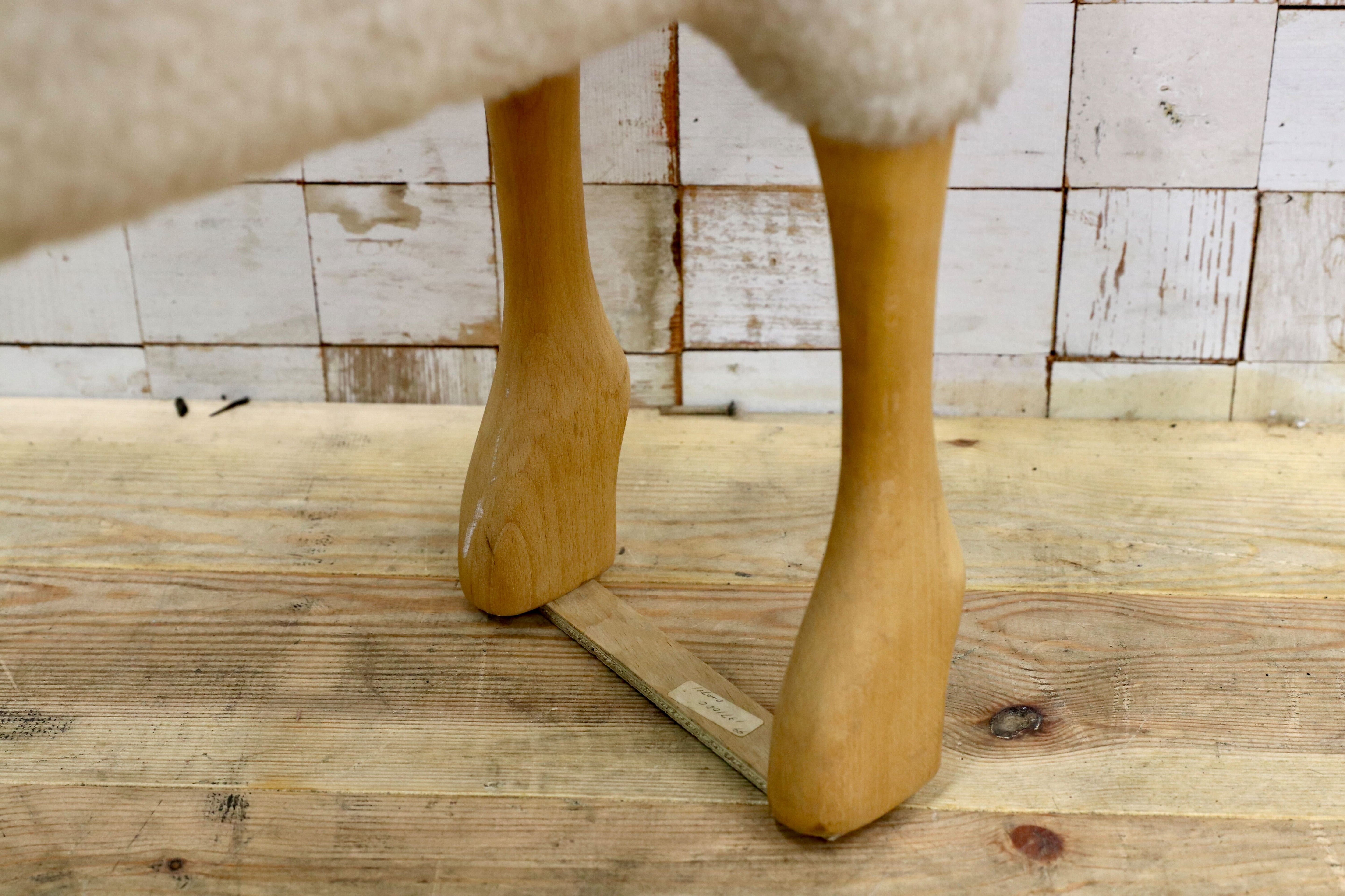 GMIS450A○Hanns-Peter Krafft ハンス・ペーター・クラフト ドイツ製 Meier Germany マイヤー ブナ材 羊 スツール 超レア