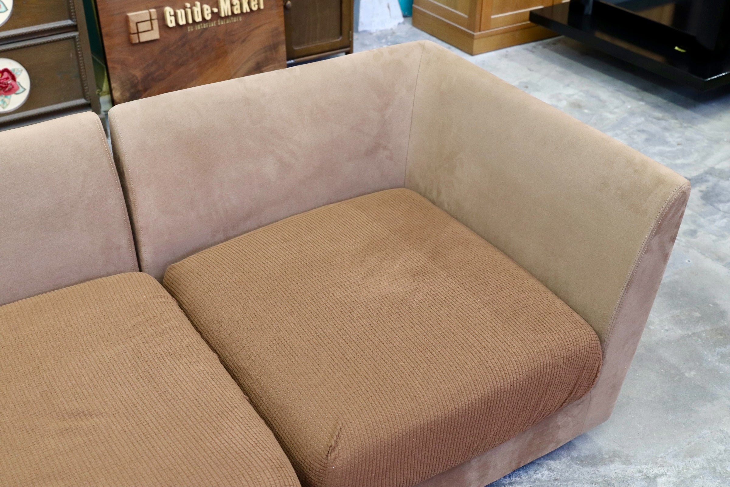 GMJK36B○arflex / アルフレックス A・SOFA エーソファ 2人掛けソファ ラブソファ フェザークッション 訳あり