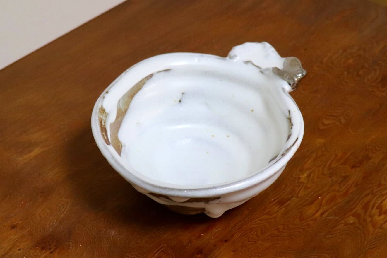 GMIO543D◯丹文窯 丹波焼 白銀とんすい大 陶器 伝統工芸 丹波篠山 未使用