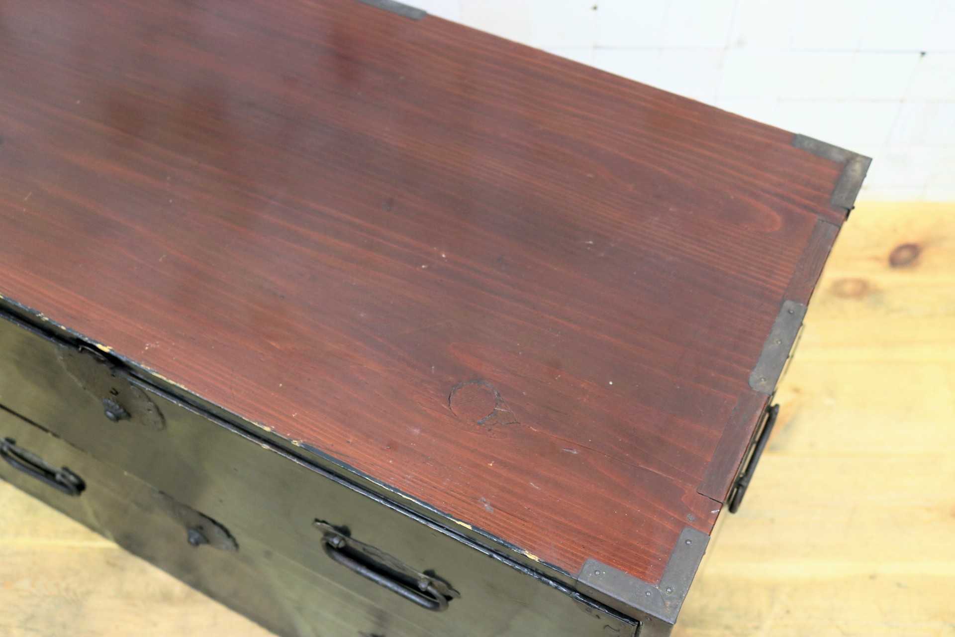 GMJS144A◯時代箪笥 整理箪笥 チェスト 和箪笥 和家具 2段チェスト 収納家具 和室 古民家 和モダン レトロ アンティーク