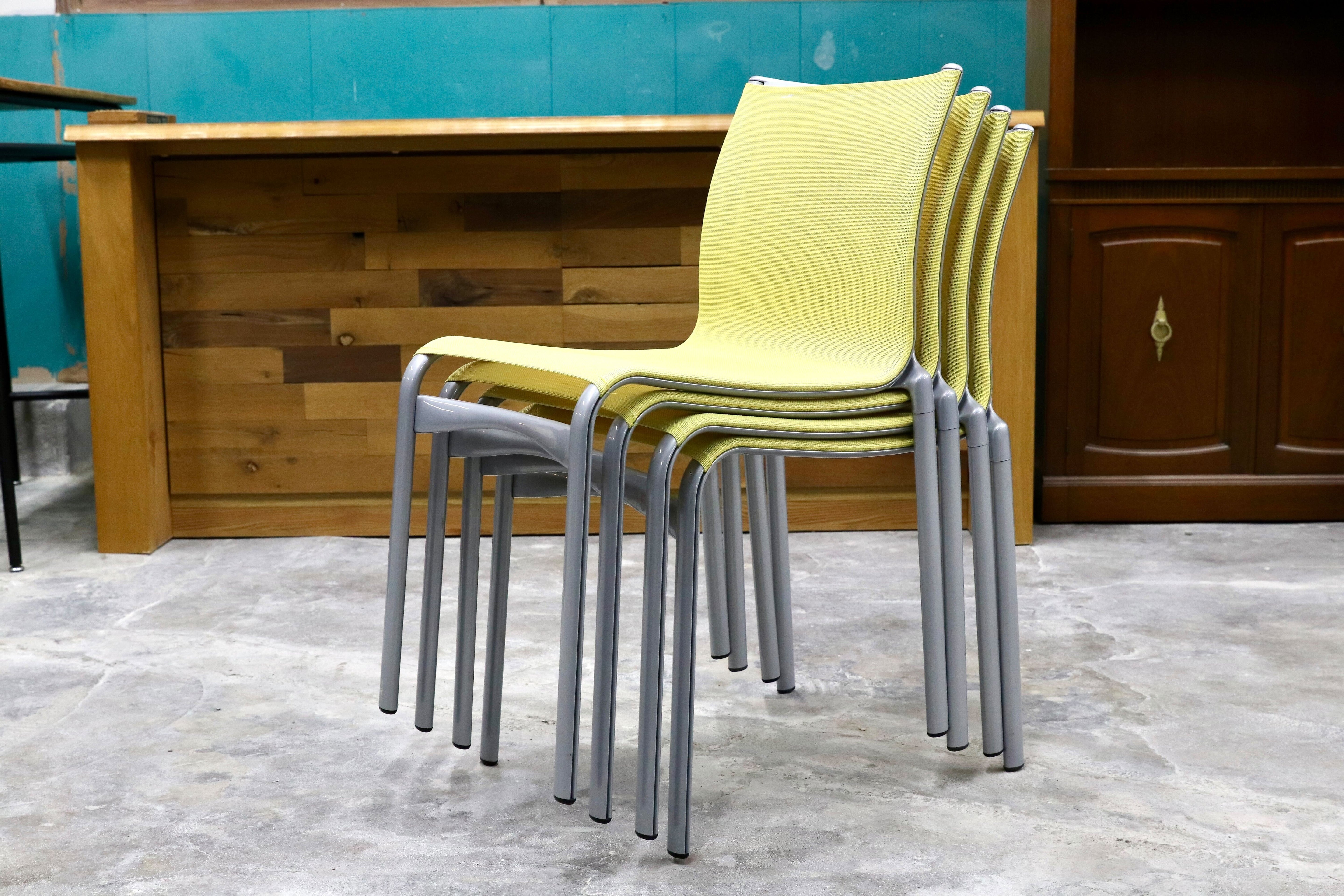 GMHS488○Alias / アリアス cassina ixc カッシーナイクスシー取扱い アルベルトメダ ダイニングチェア 椅子 4脚セット 約32万 展示品