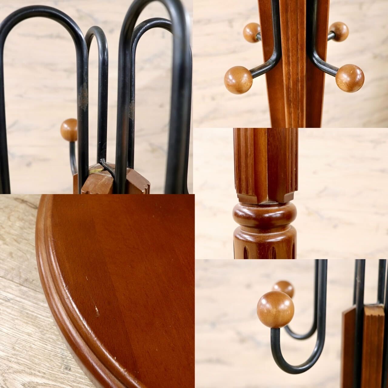 GMIS526○karimoku / カリモク コートハンガー ポールハンガー 帽子掛け ミッドセンチュリー ヴィンテージ 木製 国産家具