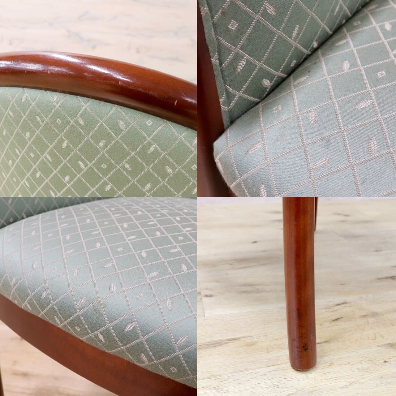 GMHK98○クラシック アームチェア ラウンジチェア ダイニングチェア 椅子 ファブリック