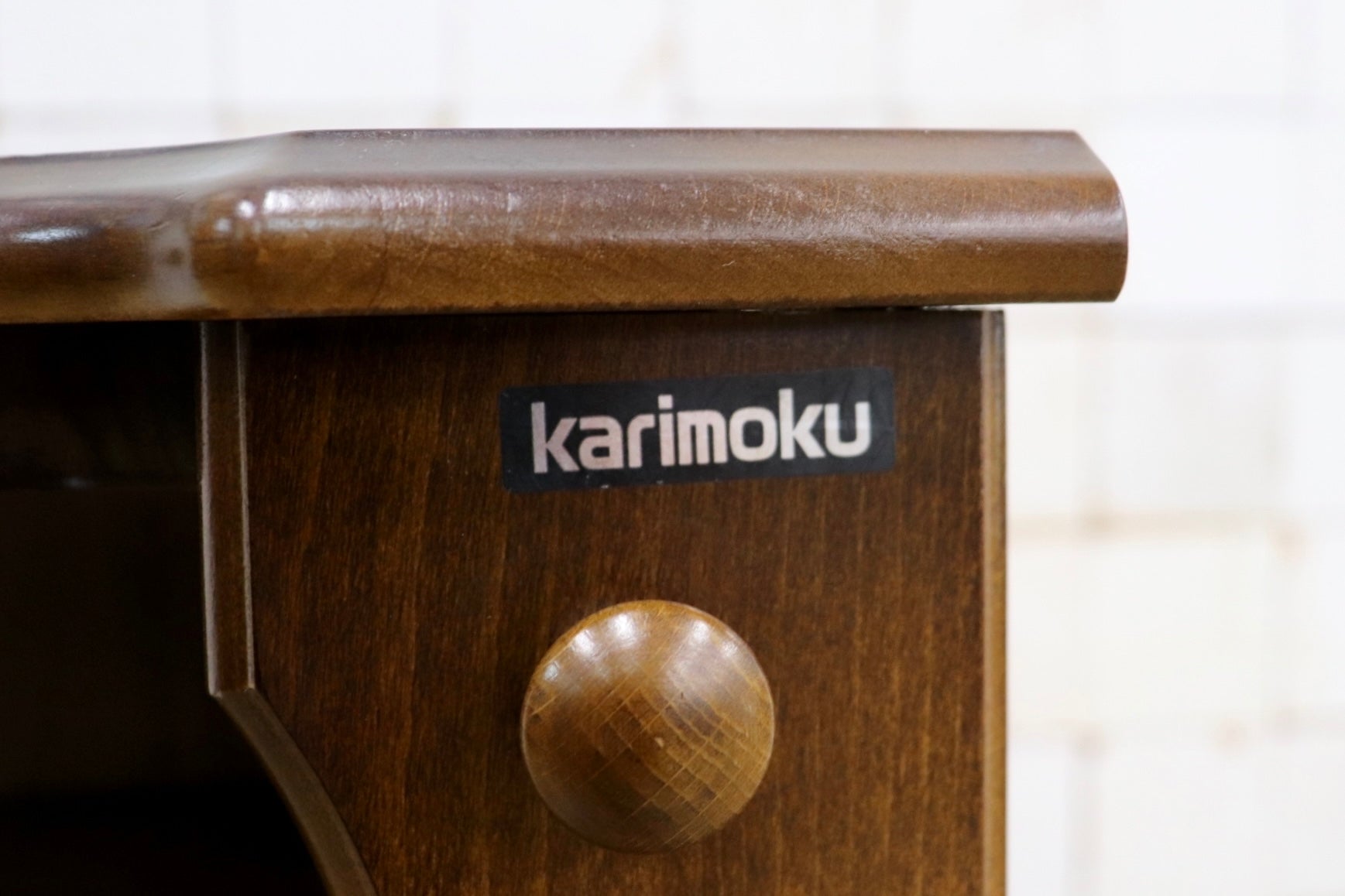 GMHK200○karimoku / カリモク コーナーラック 飾り棚 木製 シェルフ ヴィンテージ スリッパラック 玄関収納 シューズラック