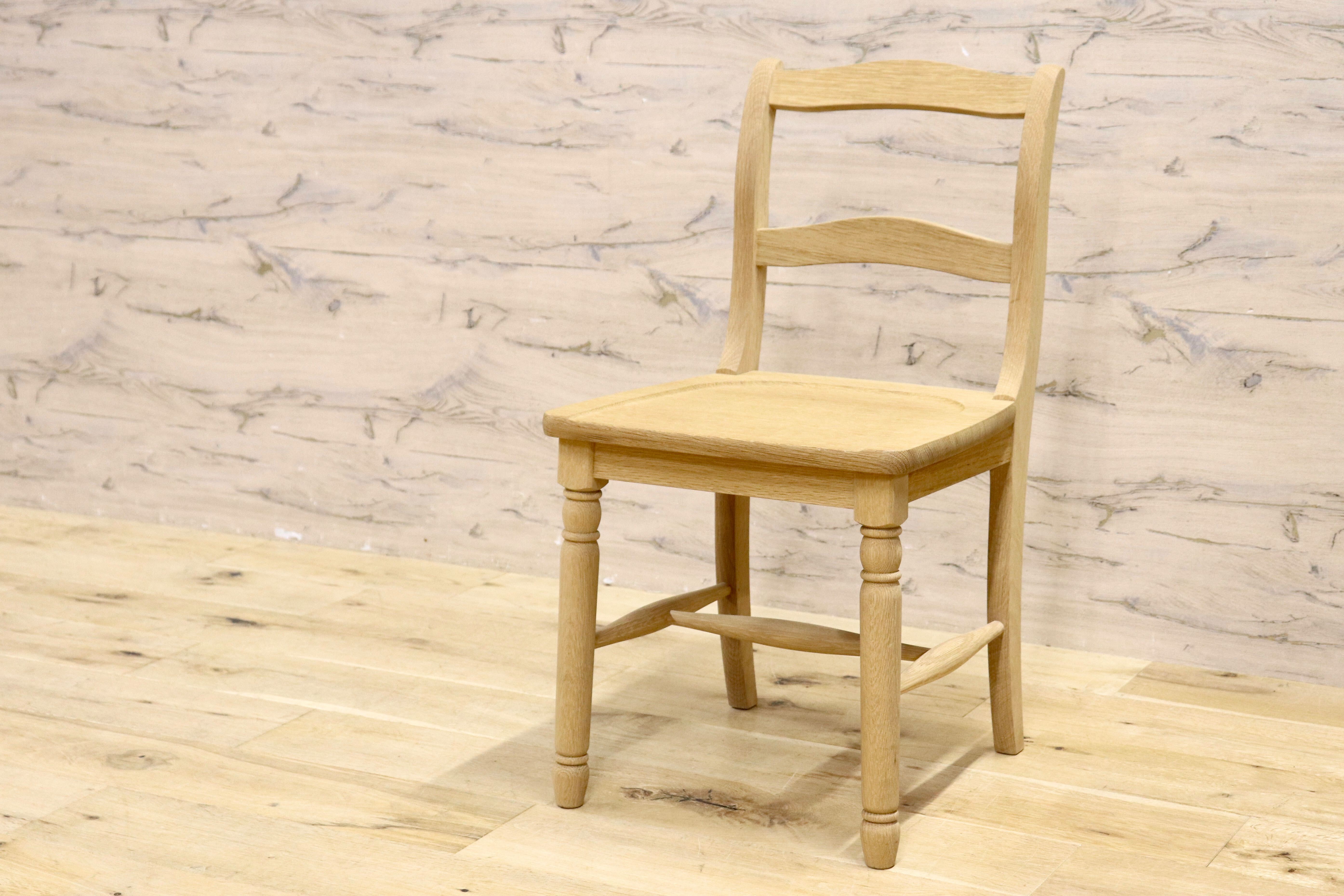 GMIS303B○北海道民芸家具 ダイニングチェア 椅子 木製 ナラ材 ナチュラル アンティーク調 カントリー 国産家具 飛騨産業