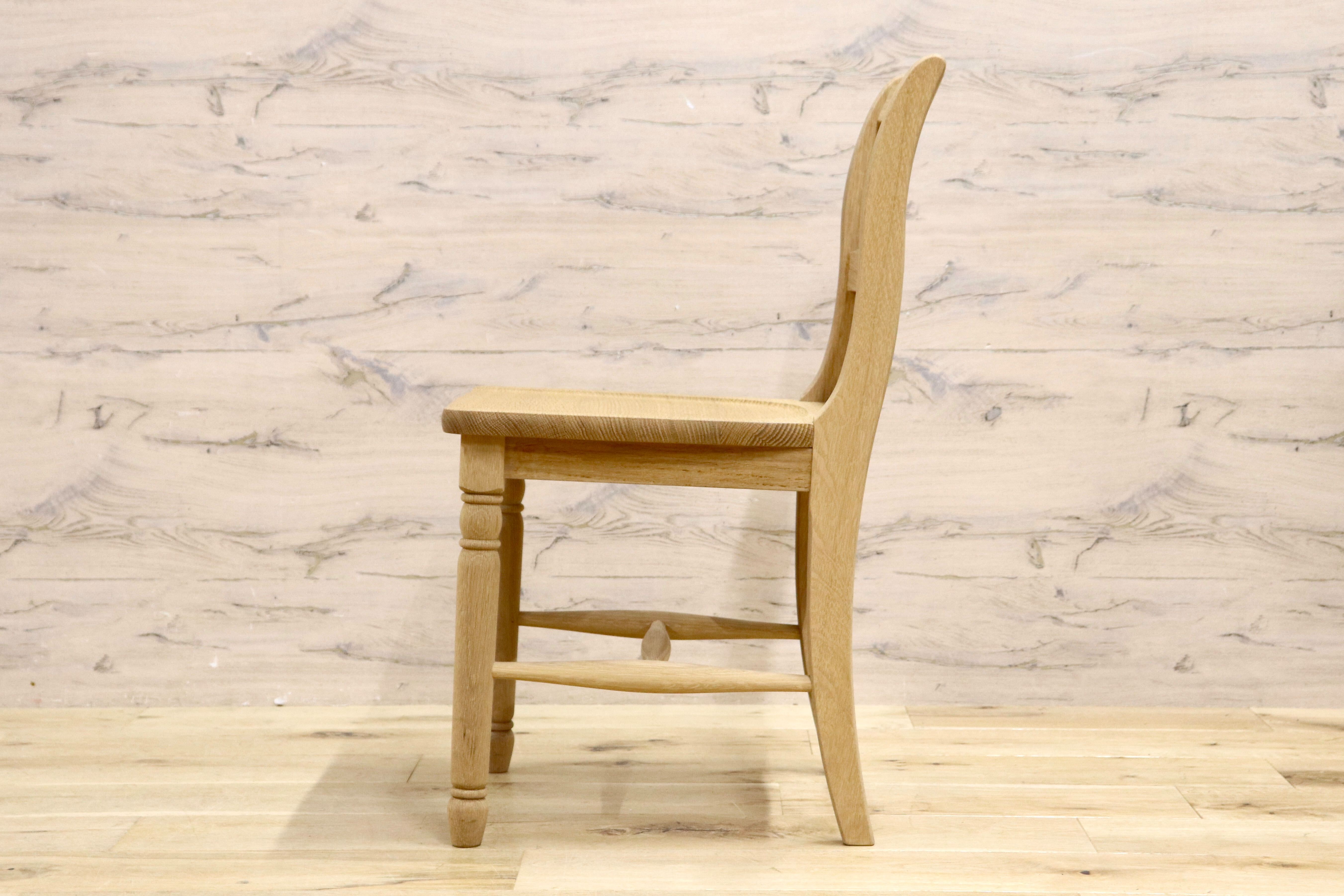 GMIS303B○北海道民芸家具 ダイニングチェア 椅子 木製 ナラ材 ナチュラル アンティーク調 カントリー 国産家具 飛騨産業