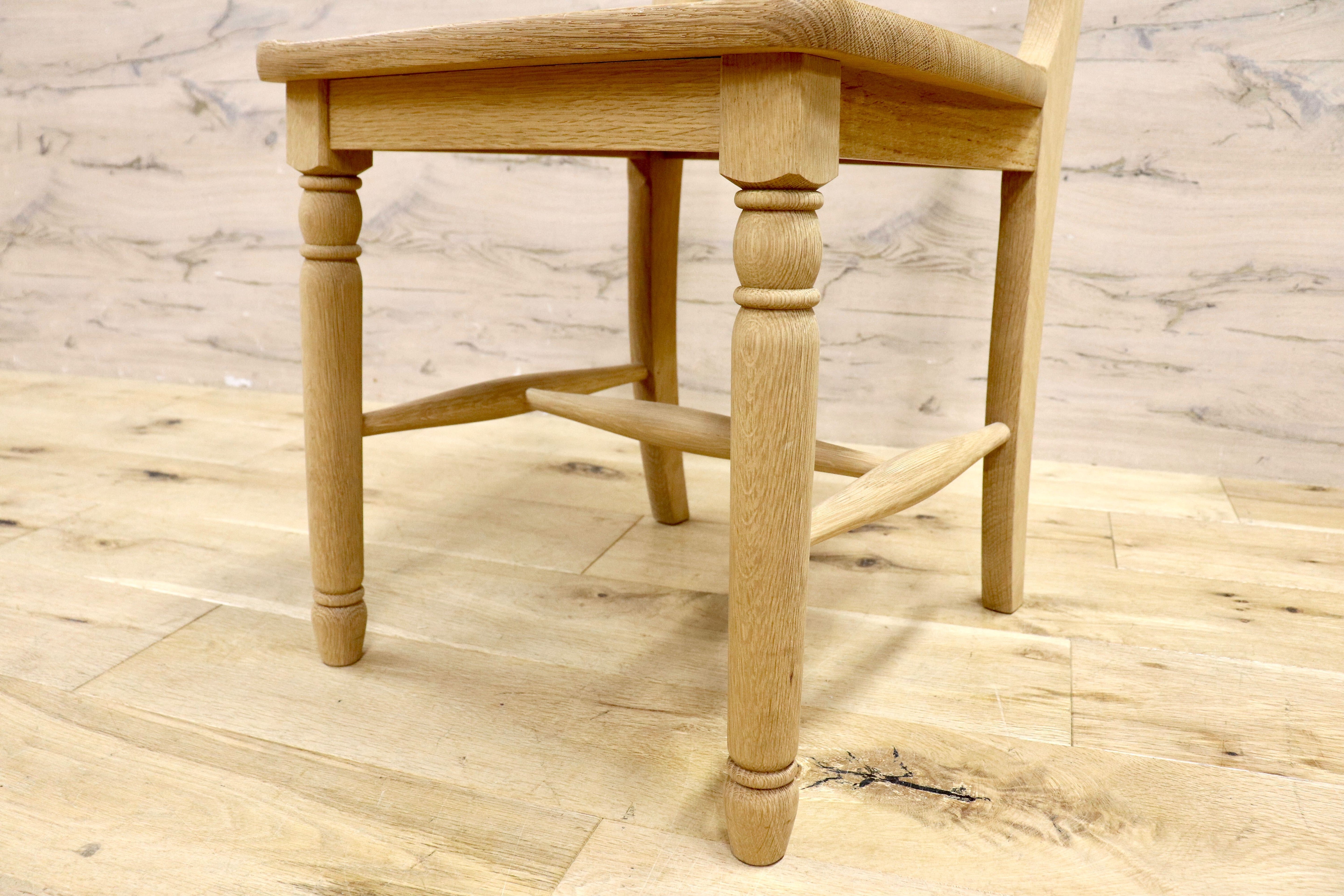 GMIS303B○北海道民芸家具 ダイニングチェア 椅子 木製 ナラ材 ナチュラル アンティーク調 カントリー 国産家具 飛騨産業