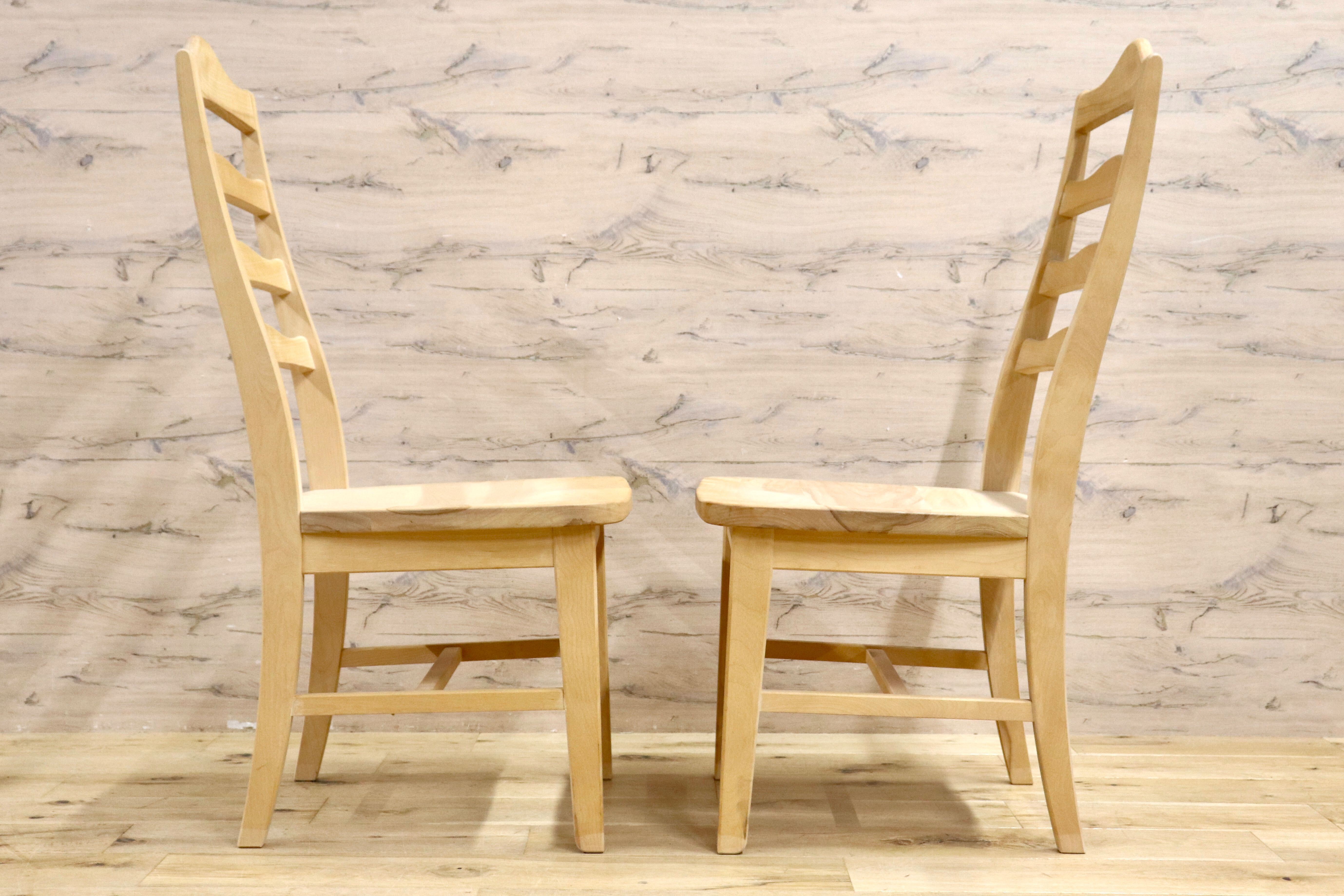 GMIS303A○北海道民芸家具 ダイニングチェア 2脚セット 椅子 木製家具 ナチュラル シンプル モダン 国産家具 樺材 飛騨産業