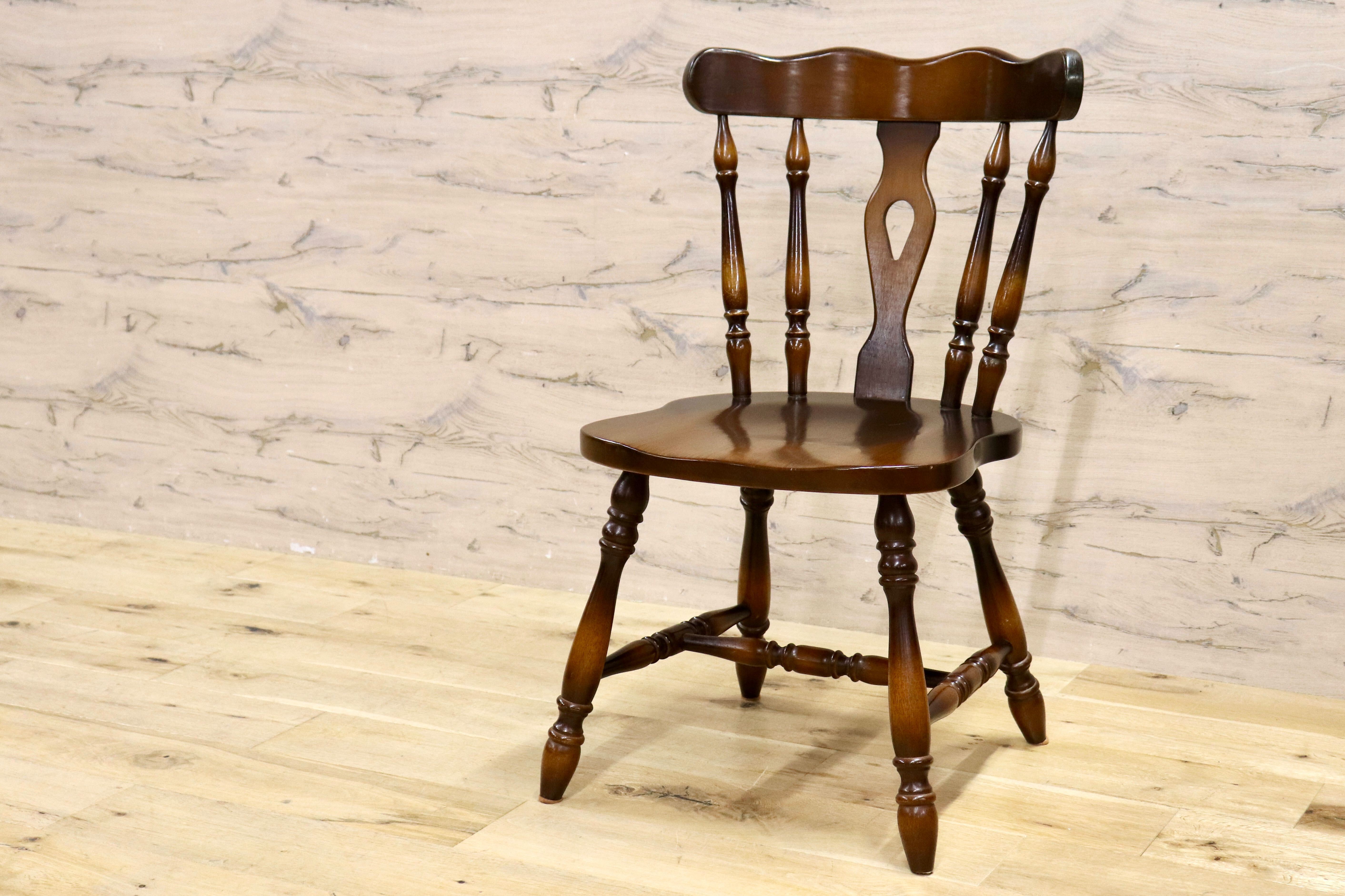 GMIK559○飛騨産業 / HIDA キツツキ 穂高 ダイニングチェア ウィンザーチェア 椅子 クラシック アンティーク ヴィンテージ 木製家具