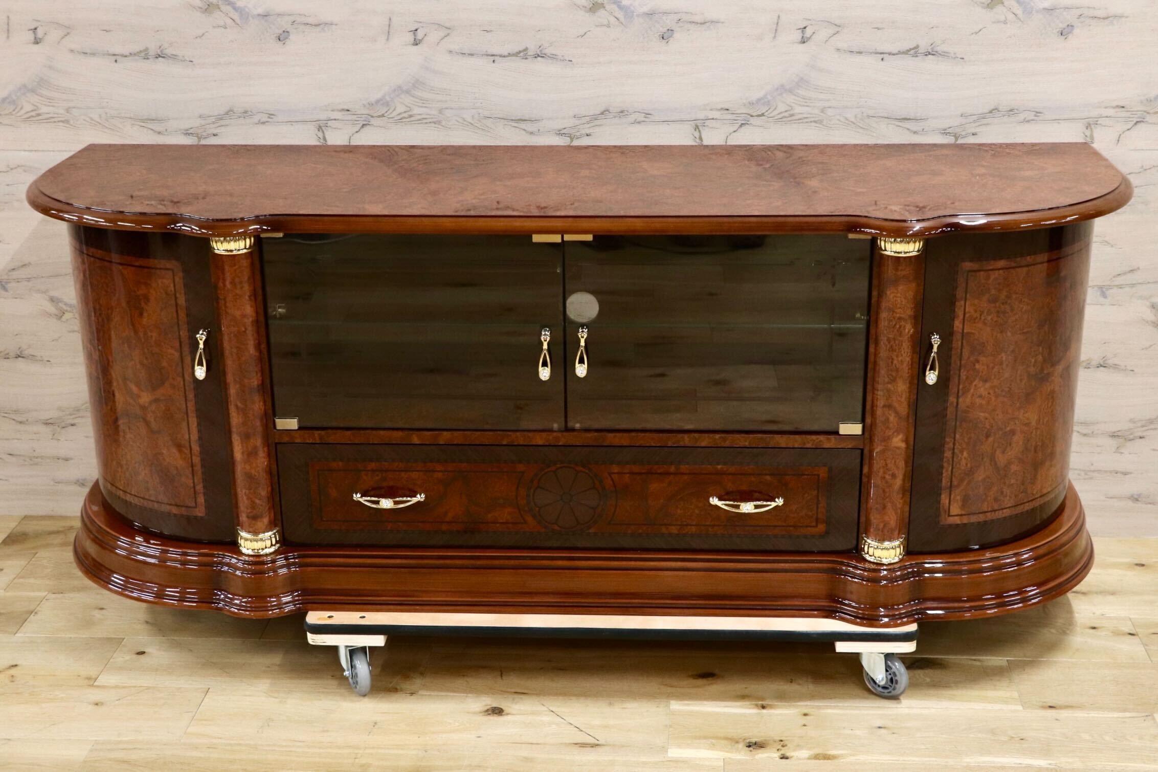 GMIK986○SaltarelliMOBILI / サルタレッリモビリ フローレンス TVボード AVボード サイドボード 輸入家具 ロココ調 イタリア 定価約34.4万