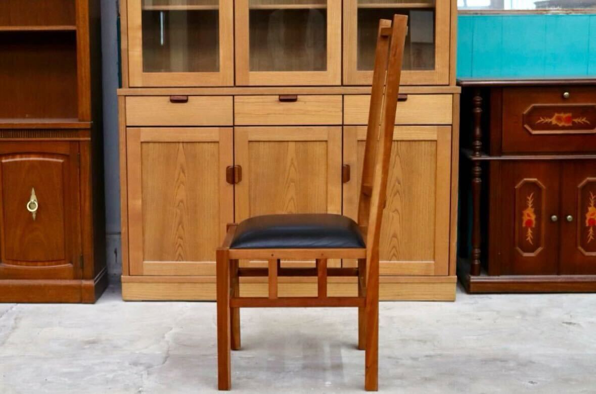 GMIK36D○JOHN KELLY / ジョン・ケリー J1スピンドルチェア ダイニングチェア 椅子 木製 ブラックチェリー材 本革 クラシック アンティーク