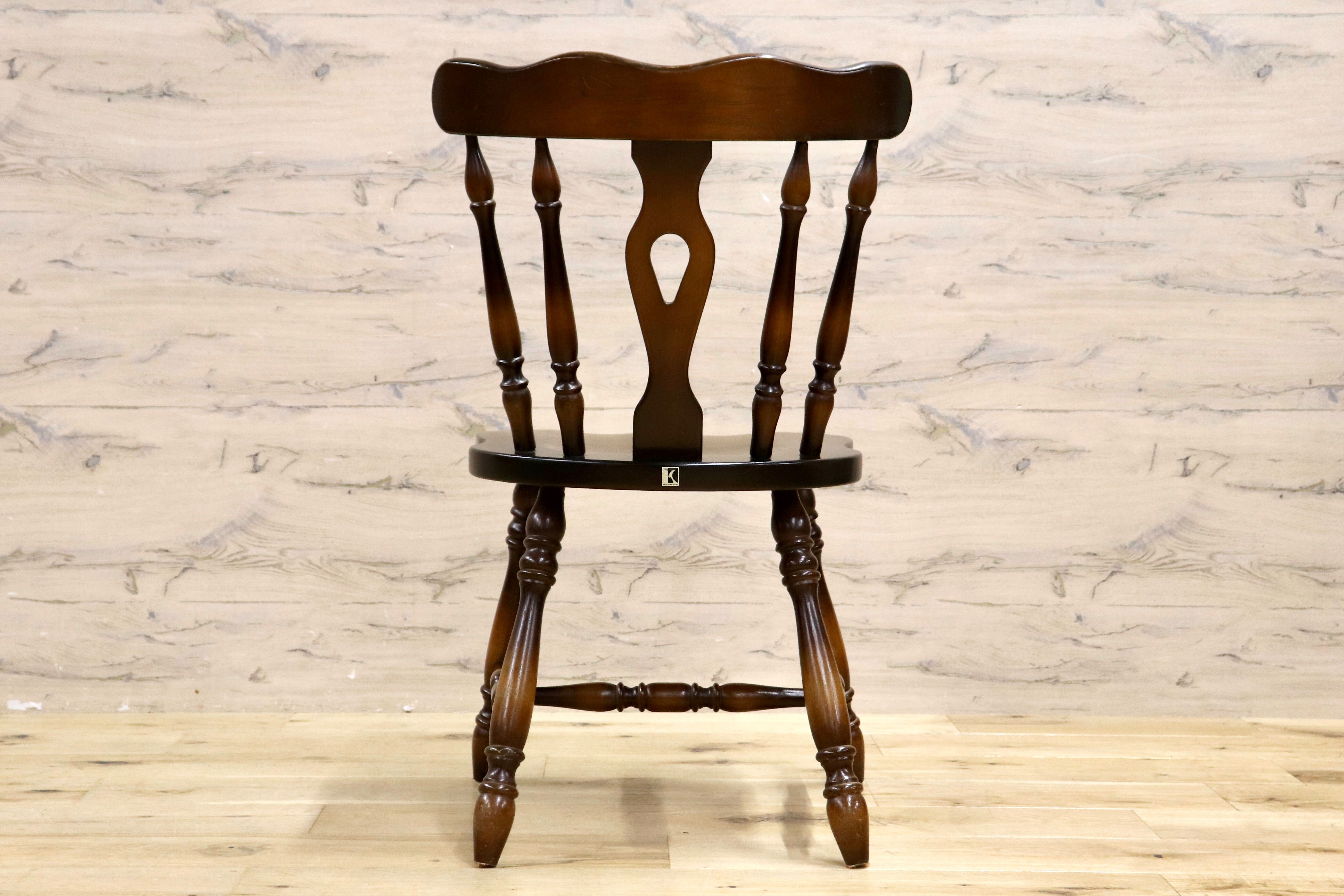 GMIK559○飛騨産業 / HIDA キツツキ 穂高 ダイニングチェア ウィンザーチェア 椅子 クラシック アンティーク ヴィンテージ 木製家具