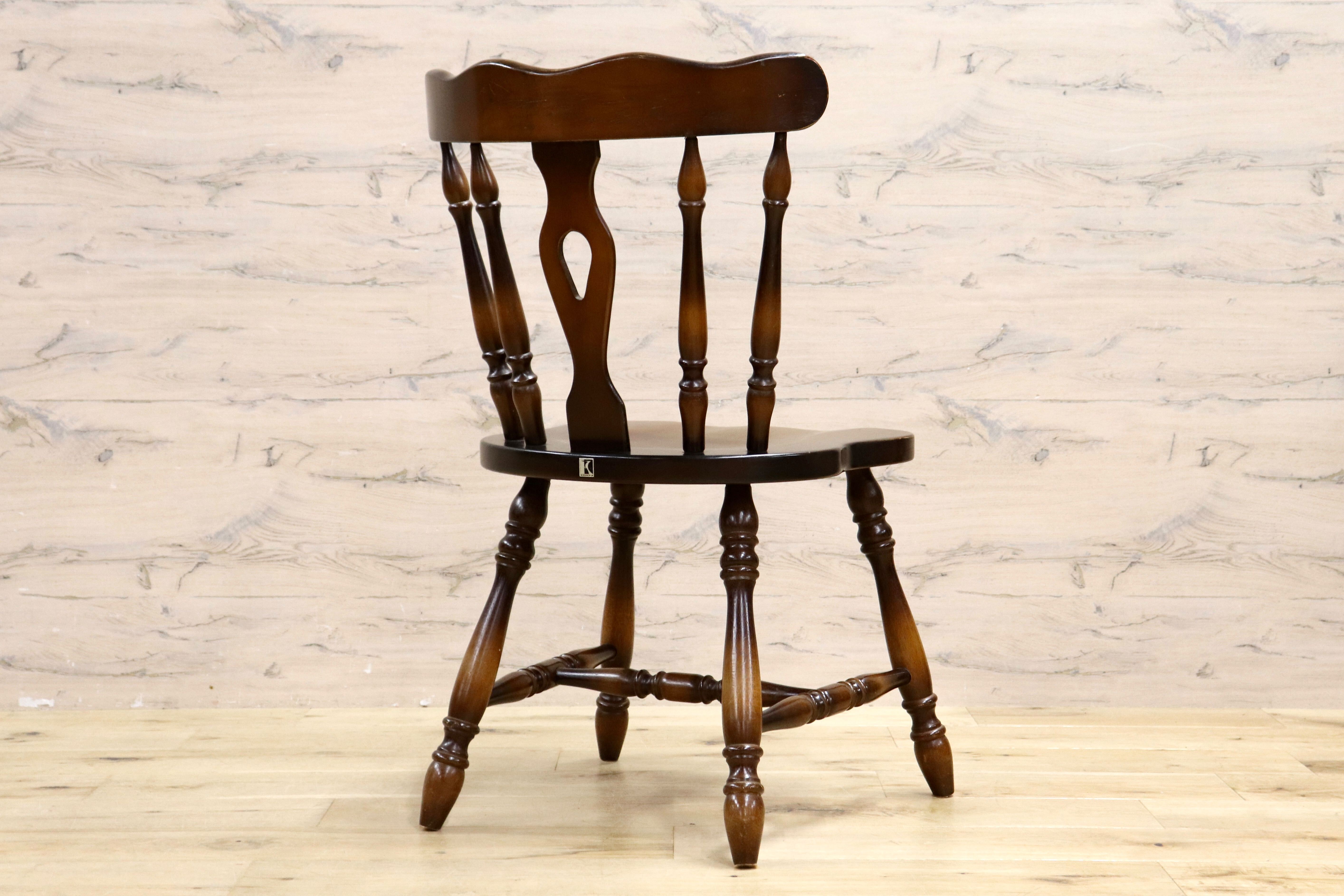 GMIK559○飛騨産業 / HIDA キツツキ 穂高 ダイニングチェア ウィンザーチェア 椅子 クラシック アンティーク ヴィンテージ 木製家具