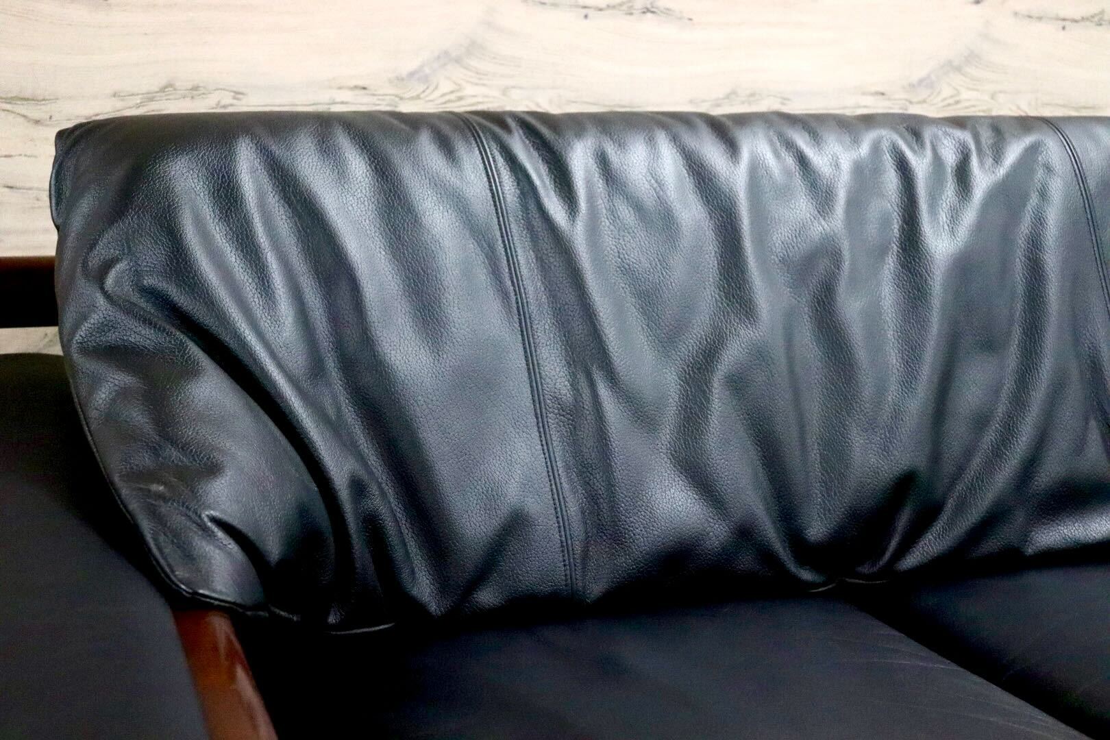 GMFK575A○MORISHIGE / モリシゲ プレステージ 2人掛けソファ ラブソファ 長椅子 黒総革 IDC大塚家具 最高級 応接