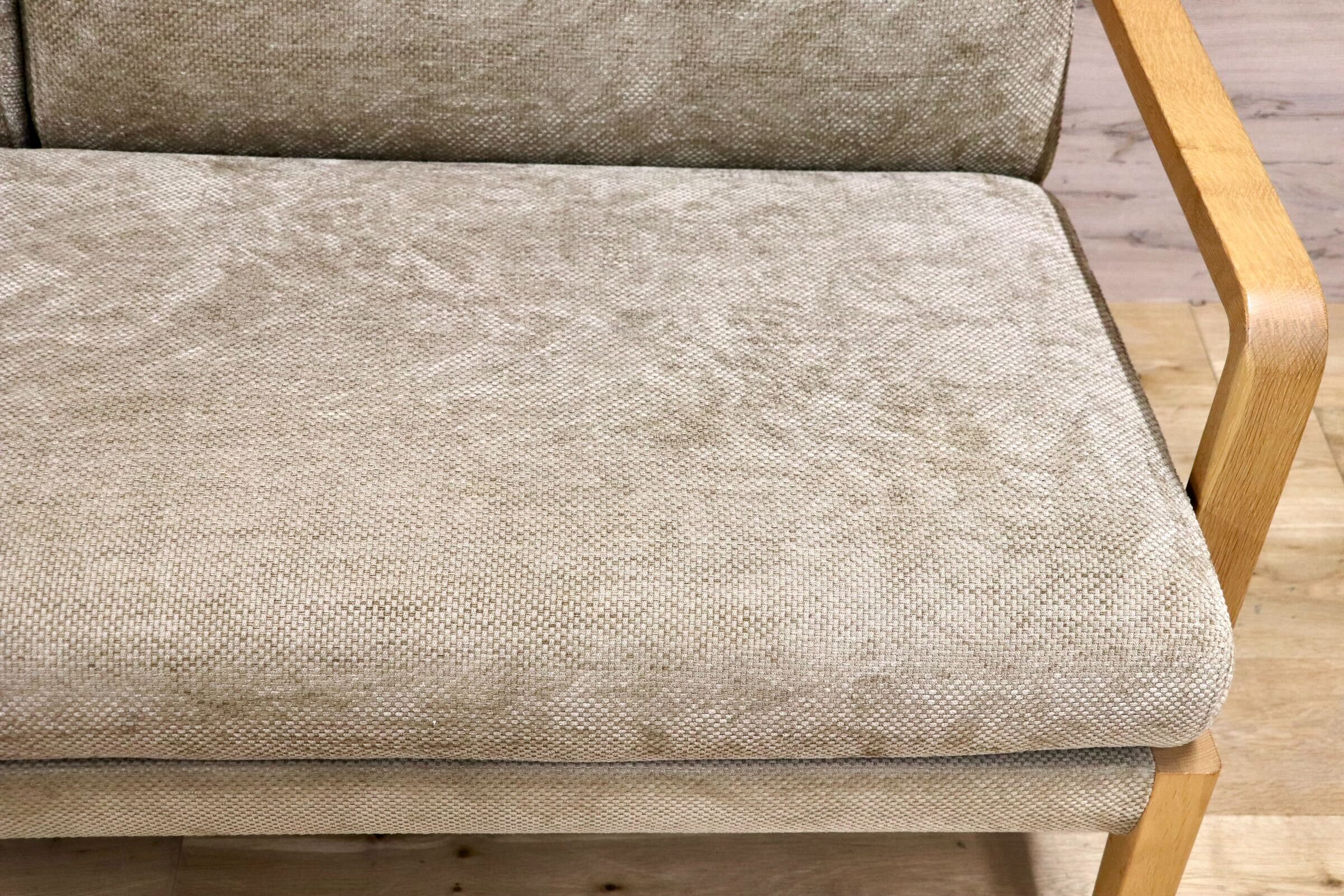 GMIH548○karimoku / カリモク WU4512E119 2人掛けソファ ラブソファ ベージュ ファブリック モダン カバーリング 2P 長椅子 国産家具