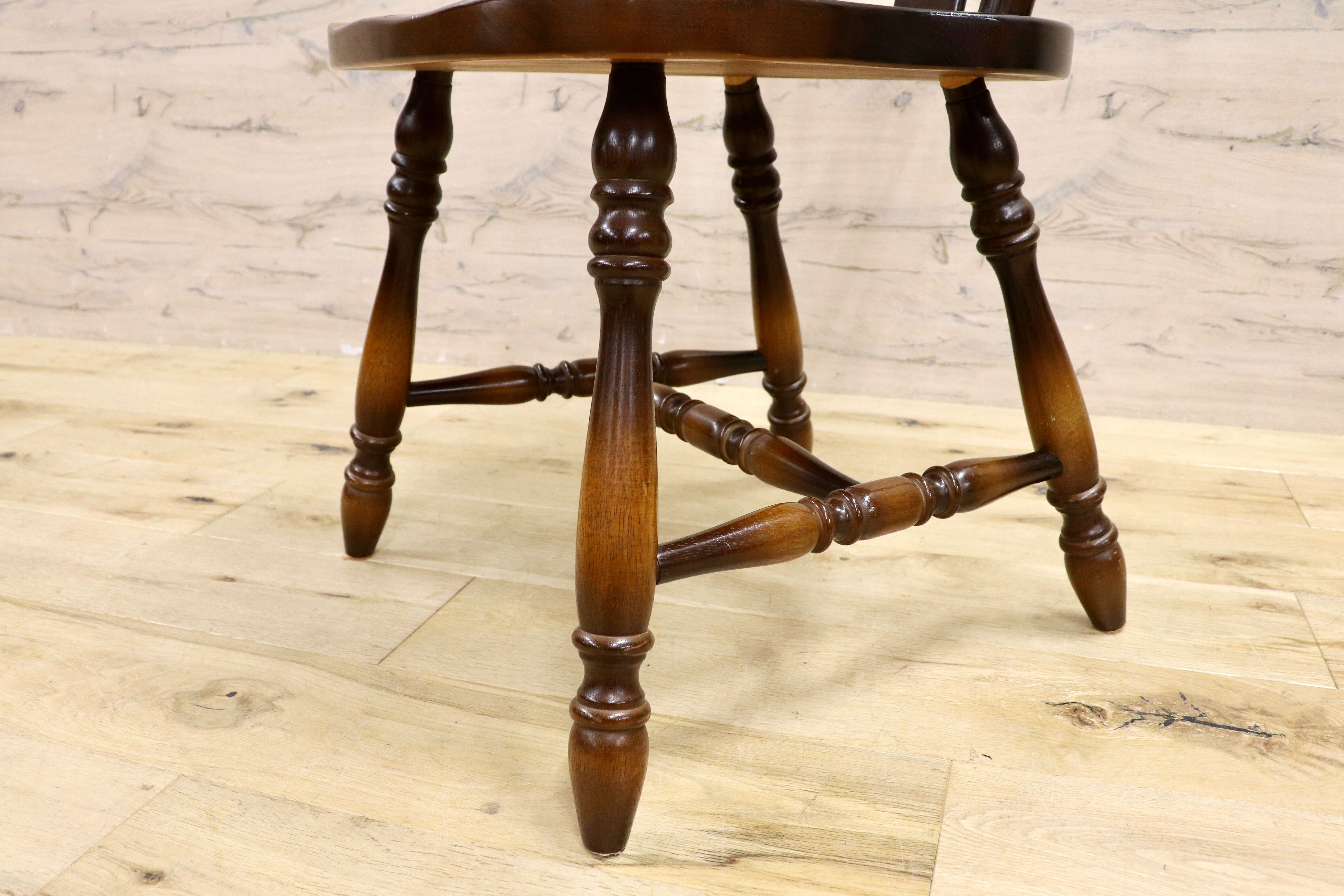 GMIK559○飛騨産業 / HIDA キツツキ 穂高 ダイニングチェア ウィンザーチェア 椅子 クラシック アンティーク ヴィンテージ 木製家具