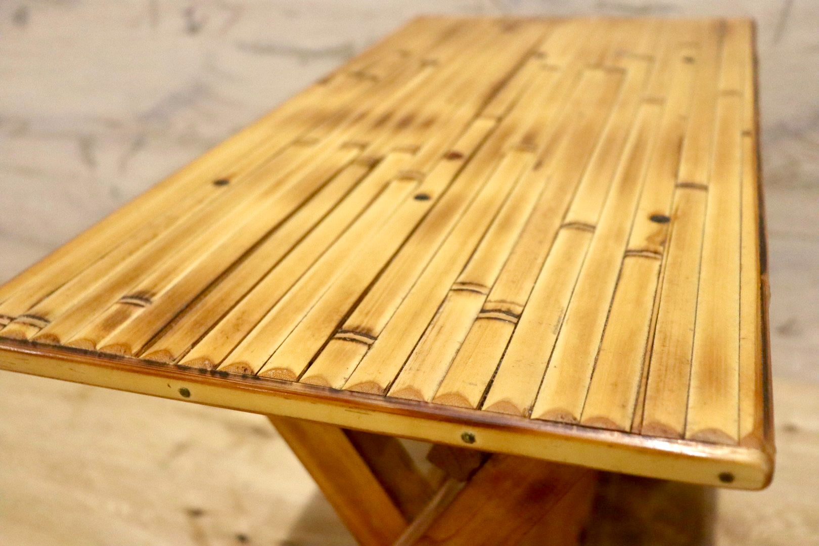 GMJK85A○梅里竹芸 Umezato Bamboo Craft 竹家具 スツール 工芸品 バンブー 折りたたみ椅子 宮崎 高級 健康椅子