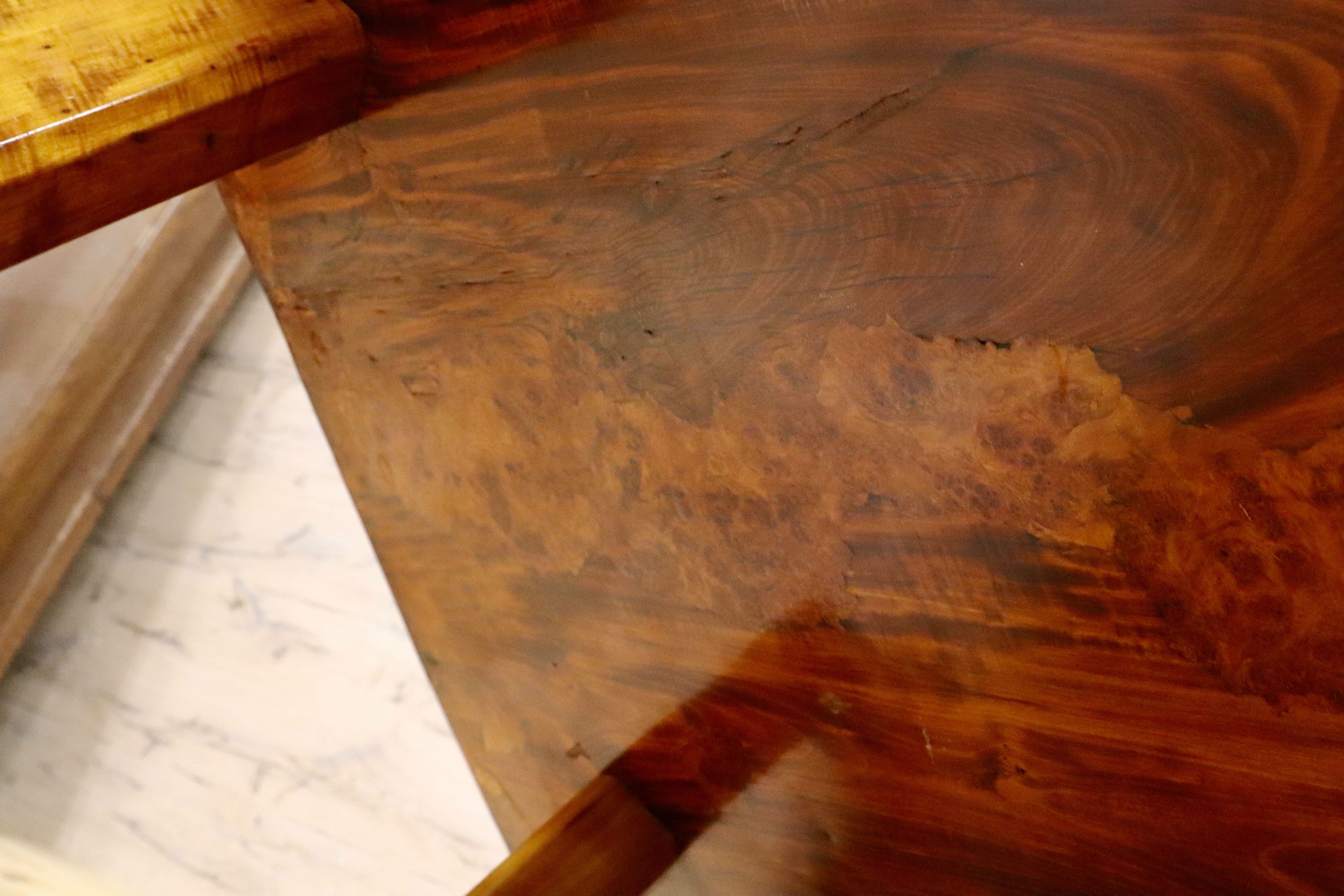 GMIH384○花梨材 座卓 リビングテーブル ローテーブル センターテーブル 瘤杢 バール杢 最高級 和室 座敷 和家具 レトロ アンティーク